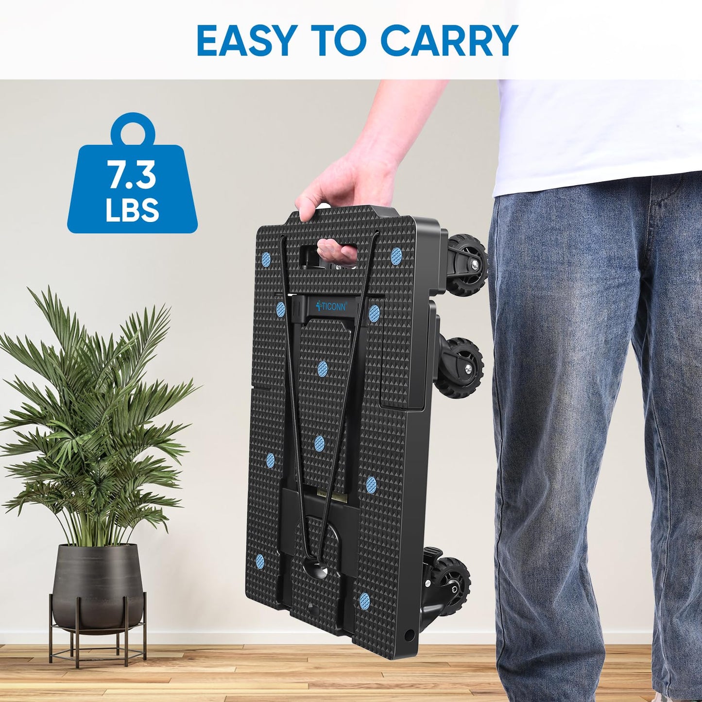 TICONN Portable Heavy Duty Folding Hand Truck