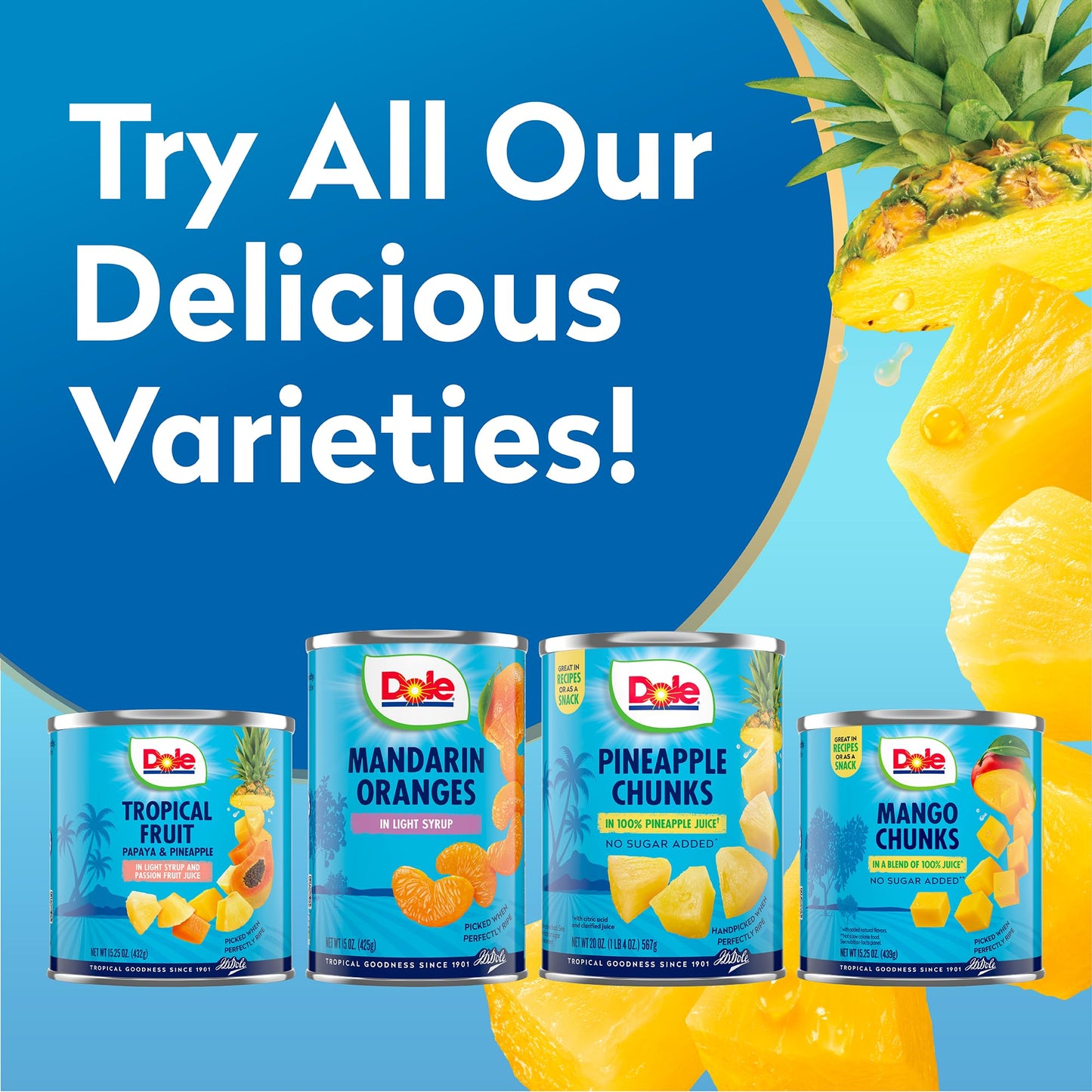Dole Pineapple Slices in Heavy Syrup - 12 Pack