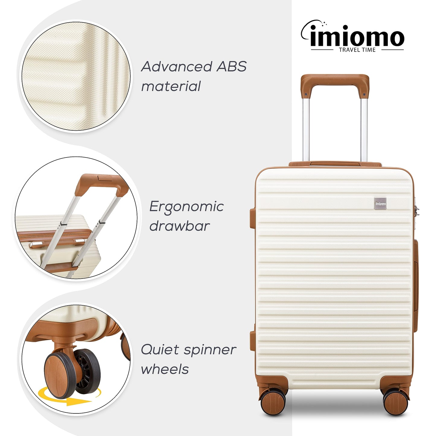 imiono Luxury Hardside Suitcase Set With Spinner Wheels