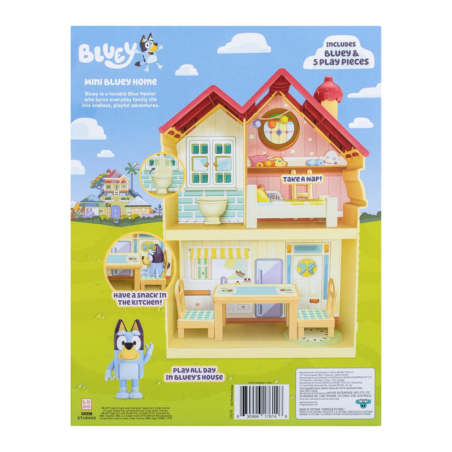 Bluey Mini Home Playset with 5 Accessories