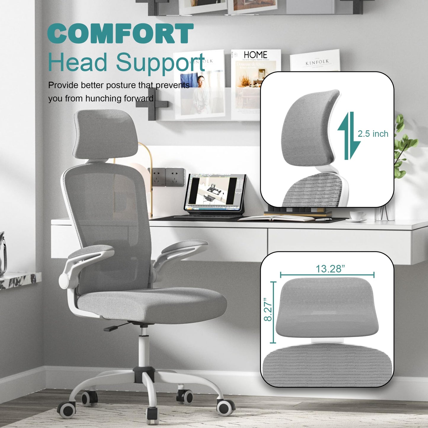 Mimoglad Ergonomic Office Chair with Lumbar Support