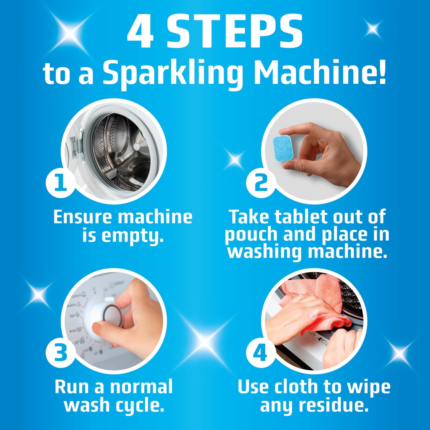 Washing Machine Cleaner Tablets - 24 Pack