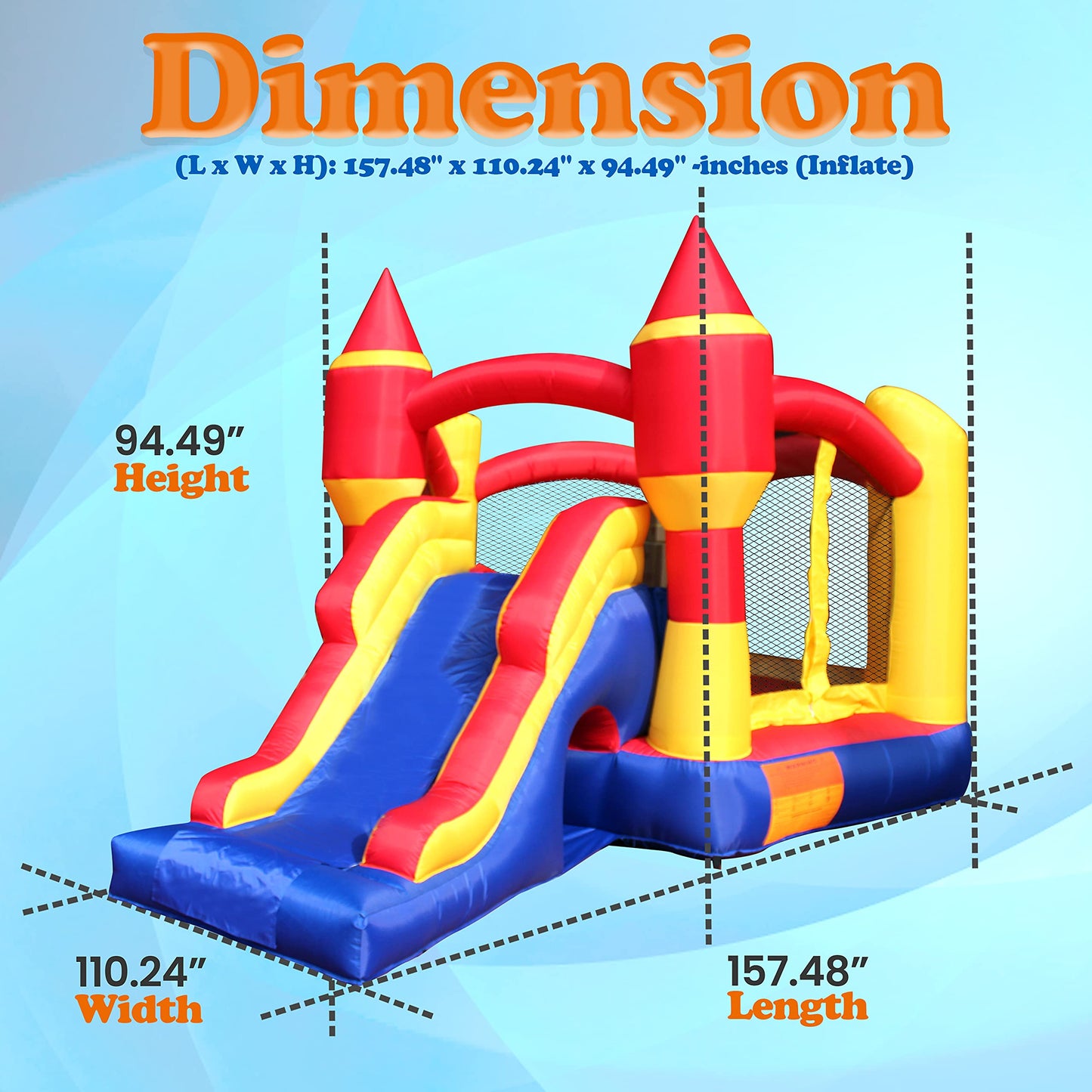 SereneLife Inflatable Bounce House with Slide