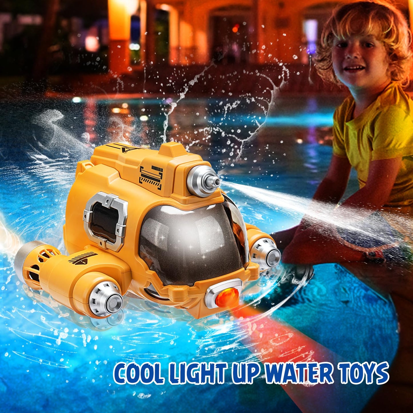 Augot RC Boat, Remote Control Spray Gasboat Toys for Pools Lakes, 2.4GHz RC Boat Water Toy with Squirt/Double Propellers Remote Control Boats Rechargeable Swimming Pool Toy Gifts for Adults Kids
