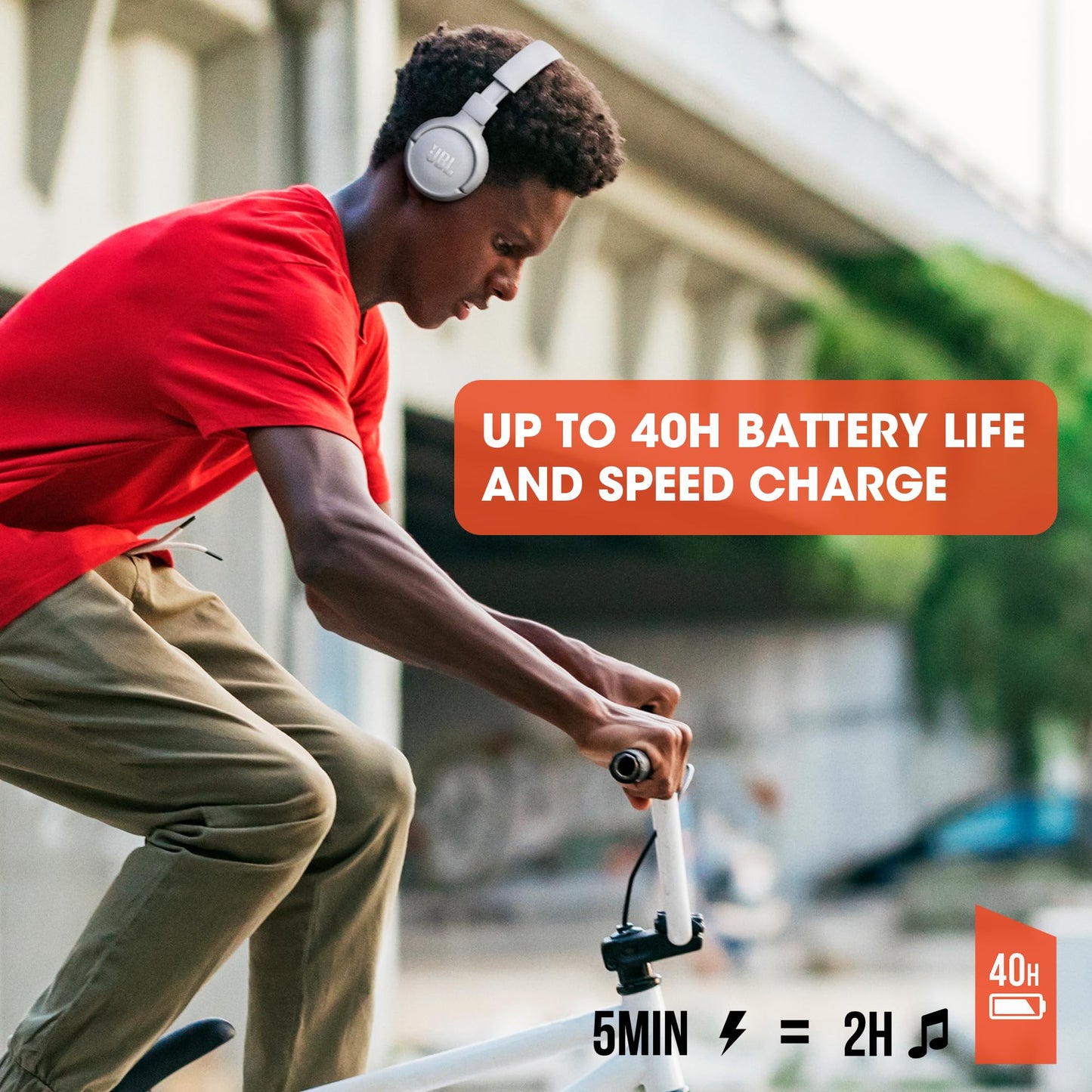 JBL Bluetooth Headphones with 40 Hours Battery