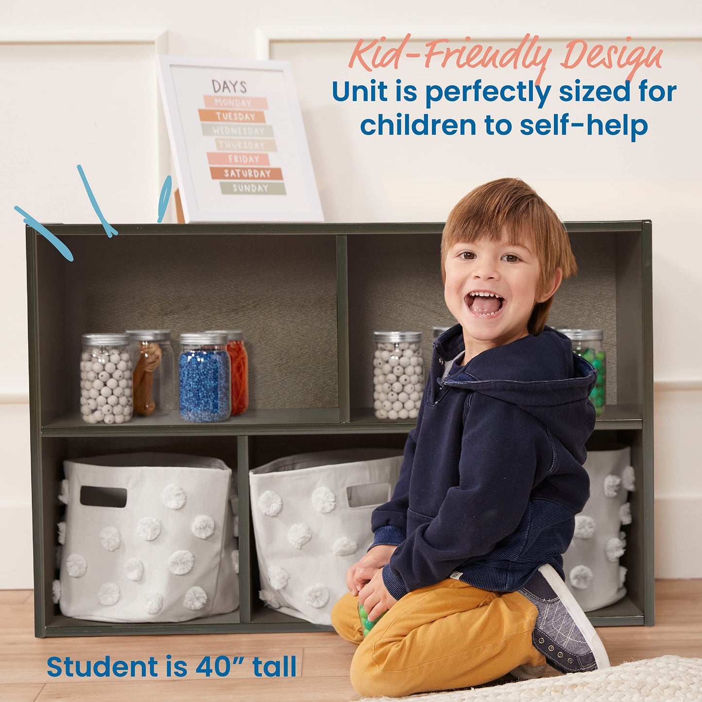 5-Compartment Storage Cabinet by ECR4Kids