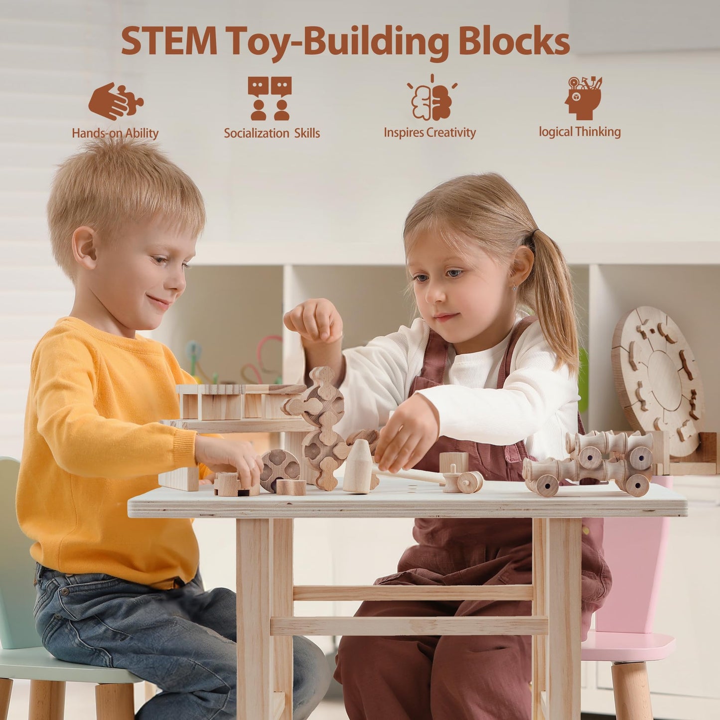 5-in-1 Kids Tool Workbench with 83 Pcs Blocks