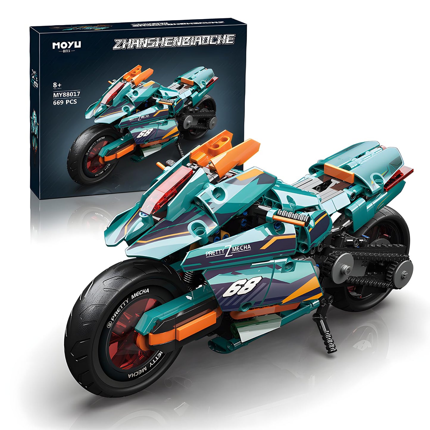 Motorcycle Building Blocks Kit Compatible with Lego