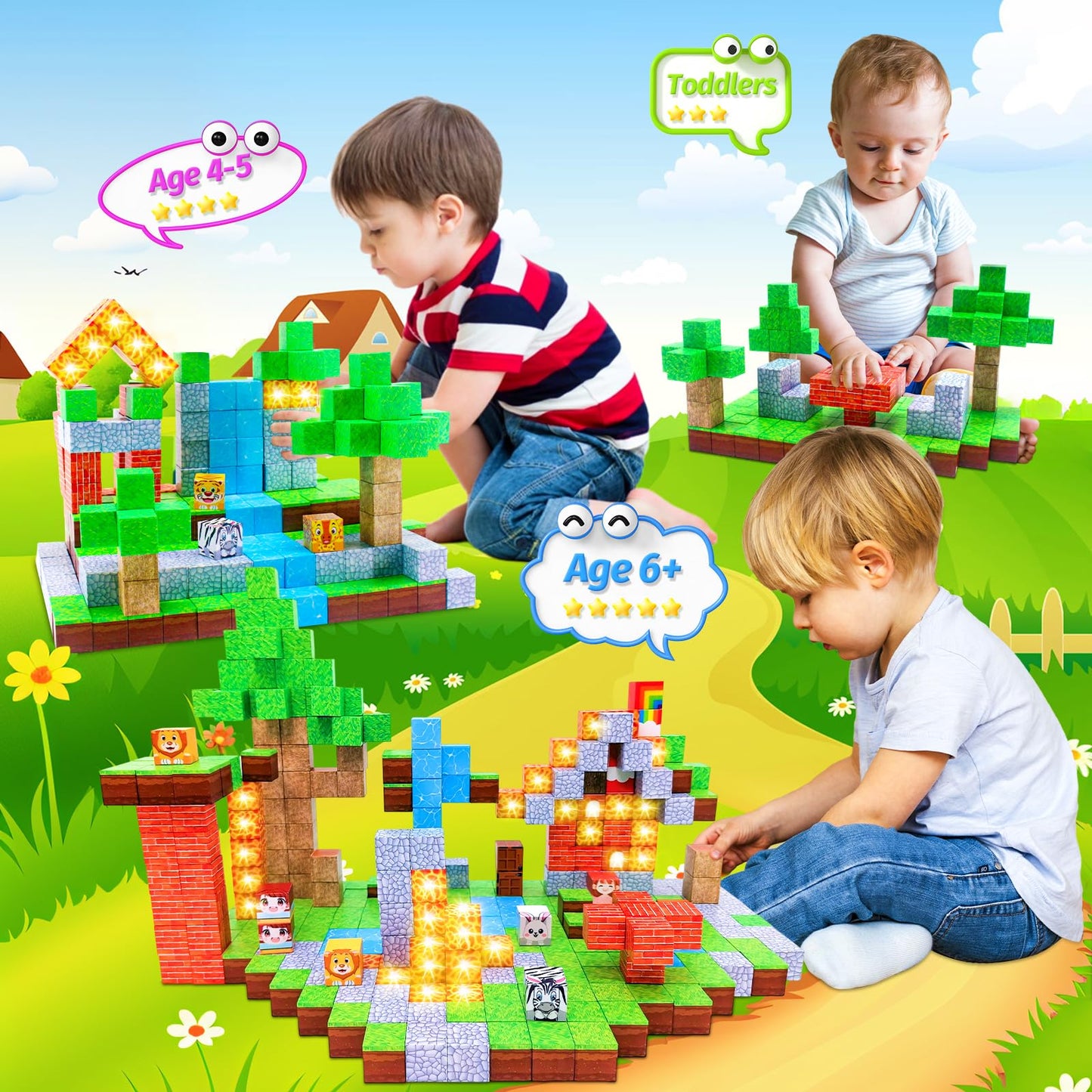 100pcs Magnetic Building Blocks for Kids