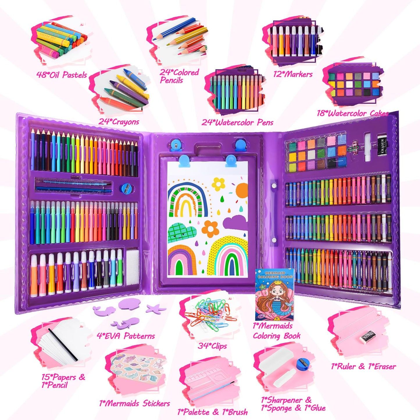 Art Supplies Kit for Kids Ages 4-12