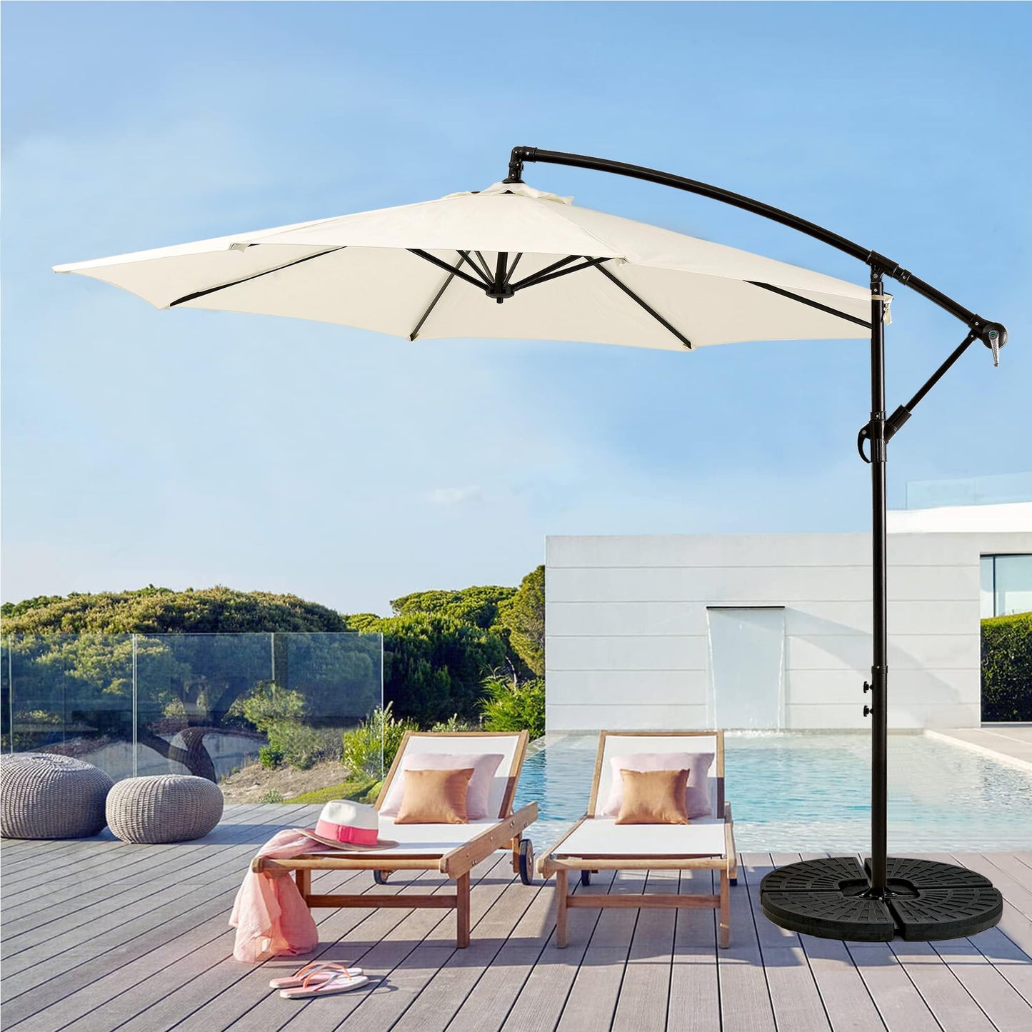 VECELO 10ft Offset Patio Umbrella