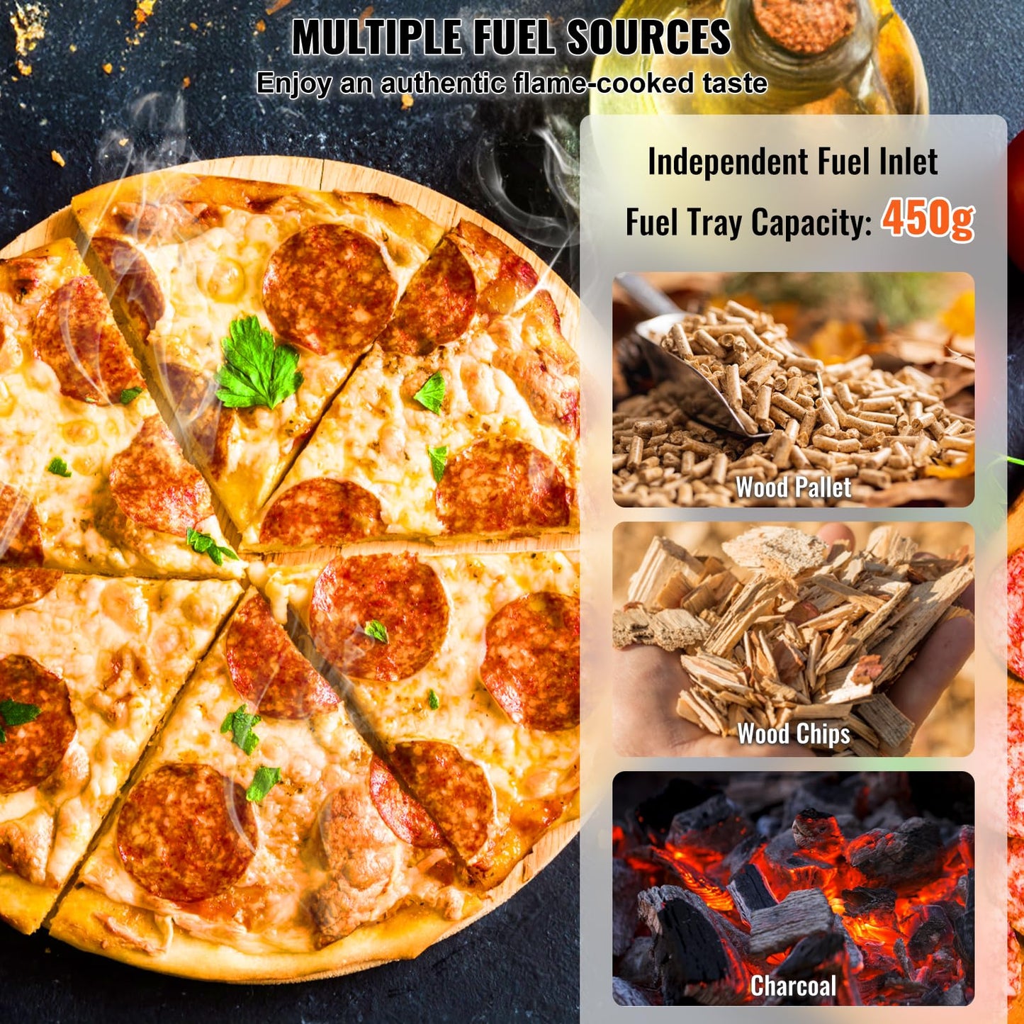 VEVOR Portable Wood Fired Pizza Oven for Outdoors