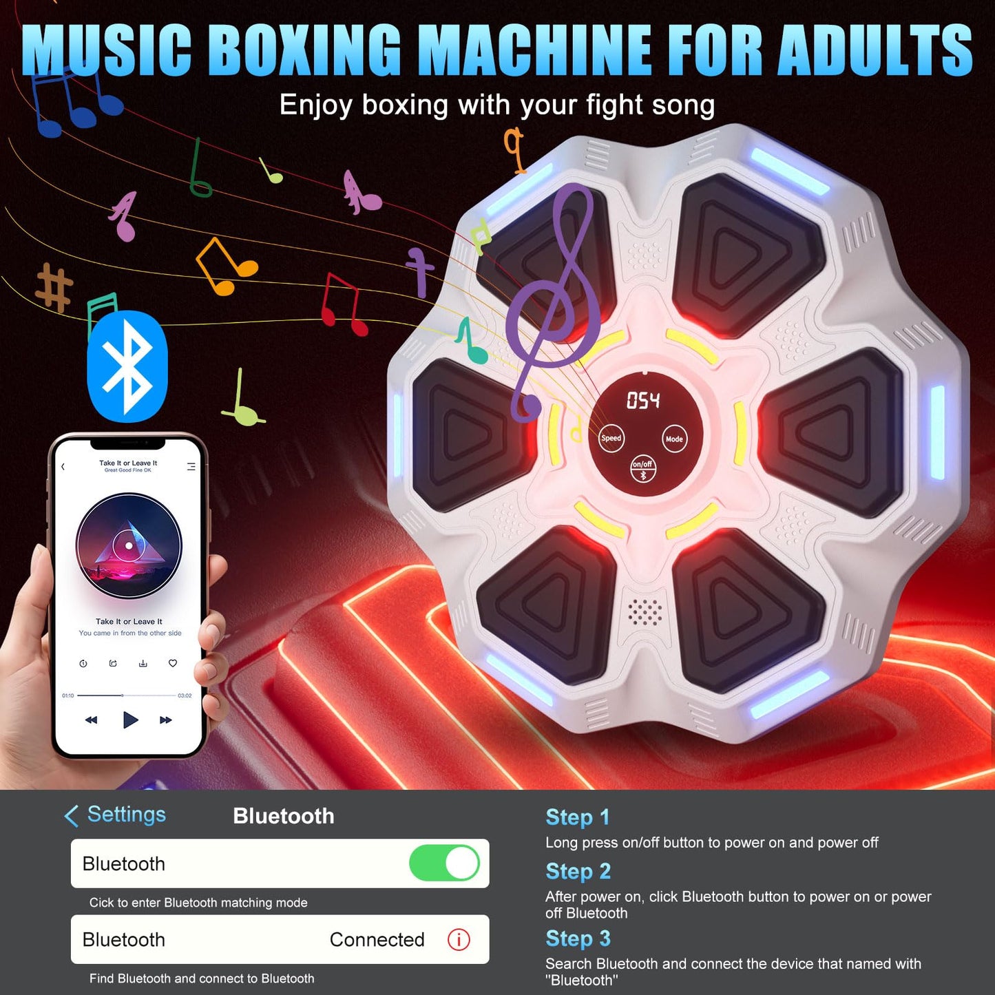 Music Boxing Machine with Gloves for All Ages