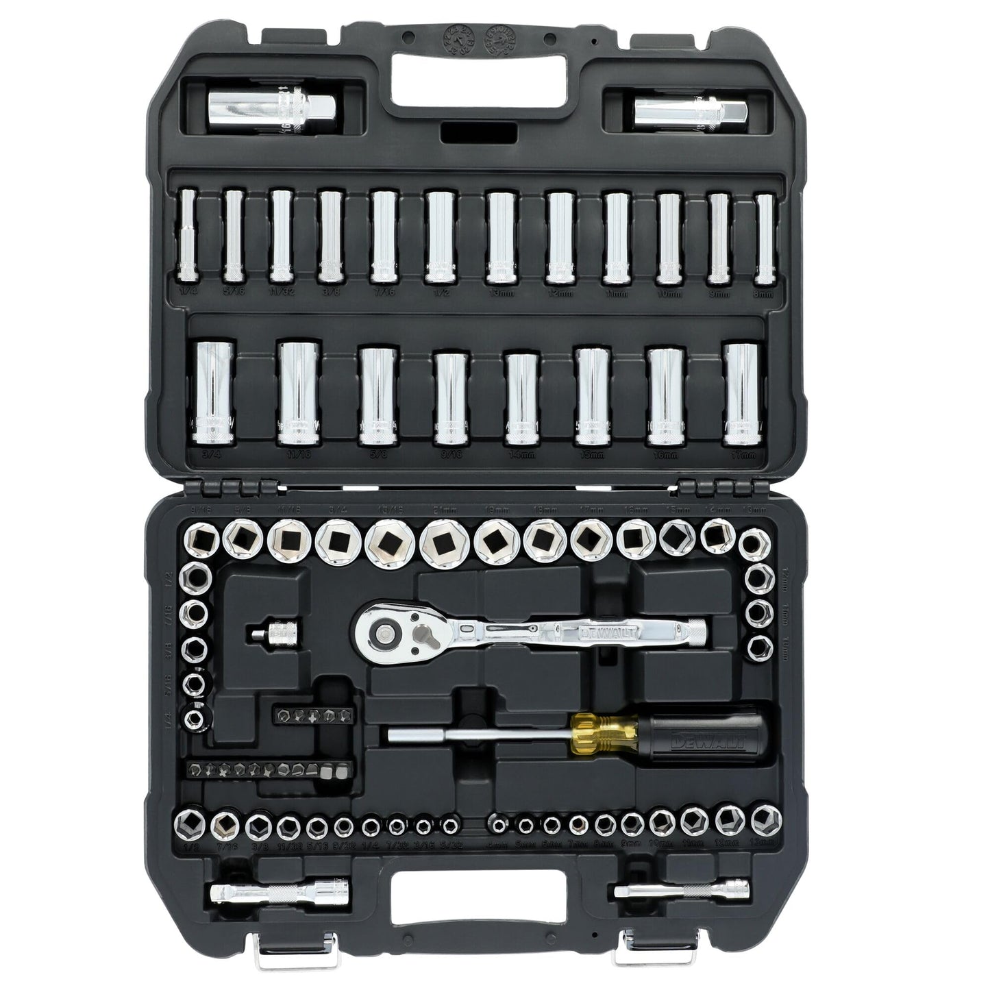 84-Piece DEWALT Mechanics Tool Set, SAE/Metric