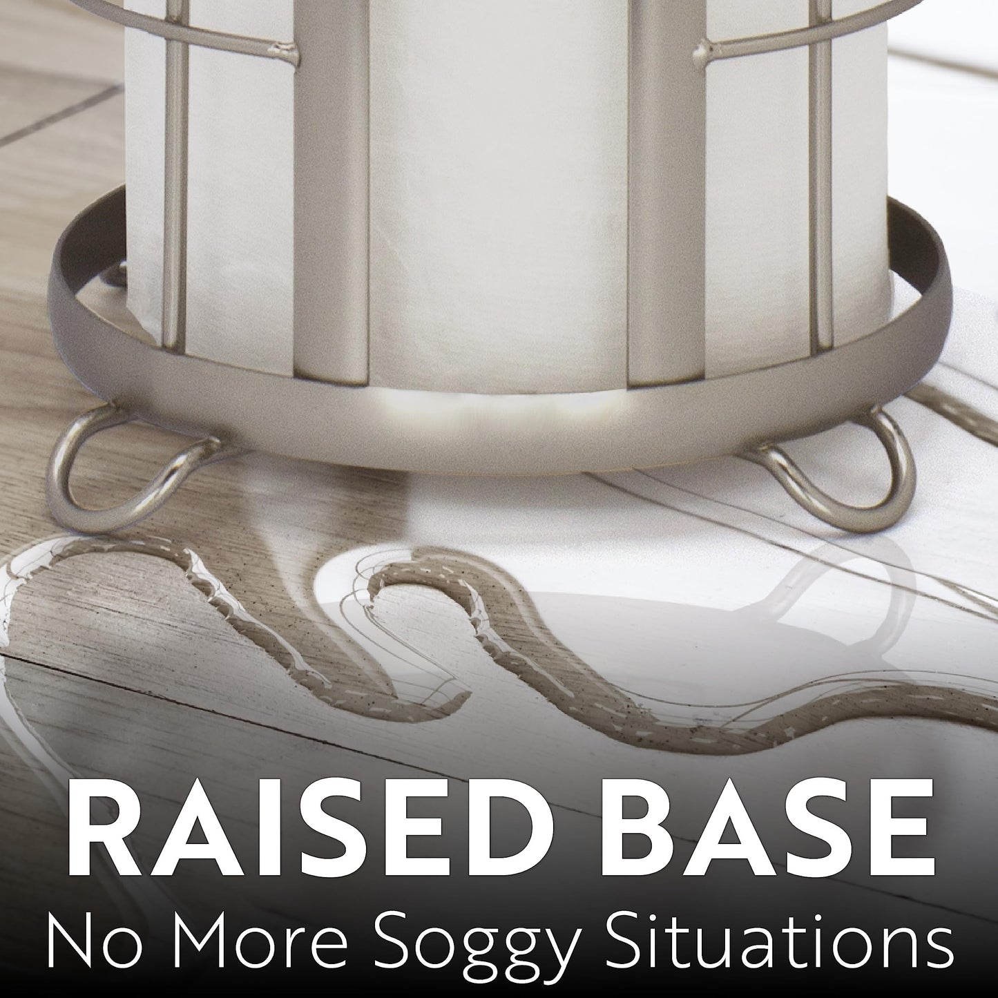 Brookstone Freestanding Toilet Paper Holder, Modern Design
