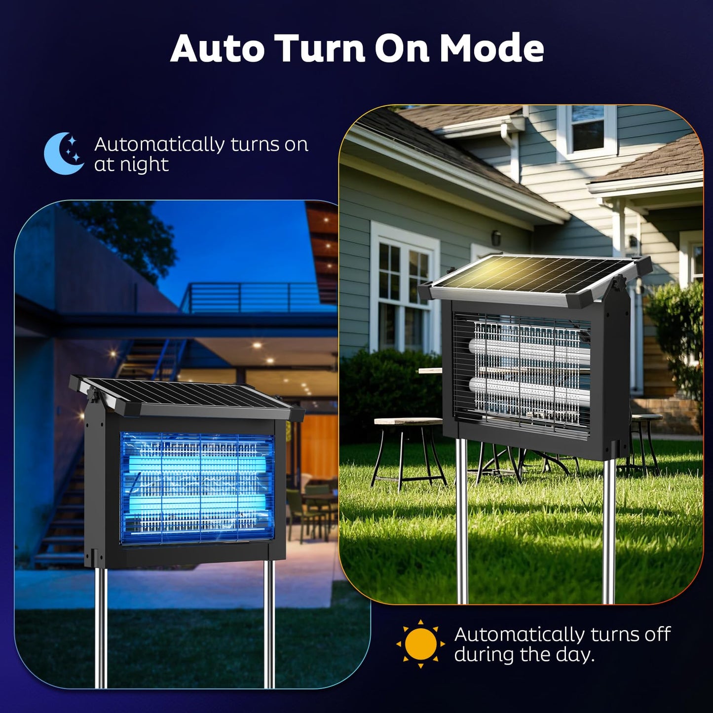 Solar Electric Mosquito Zapper for Outdoor Use