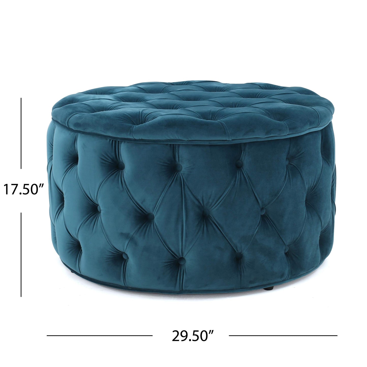 Round Velvet Ottoman by GDFStudio