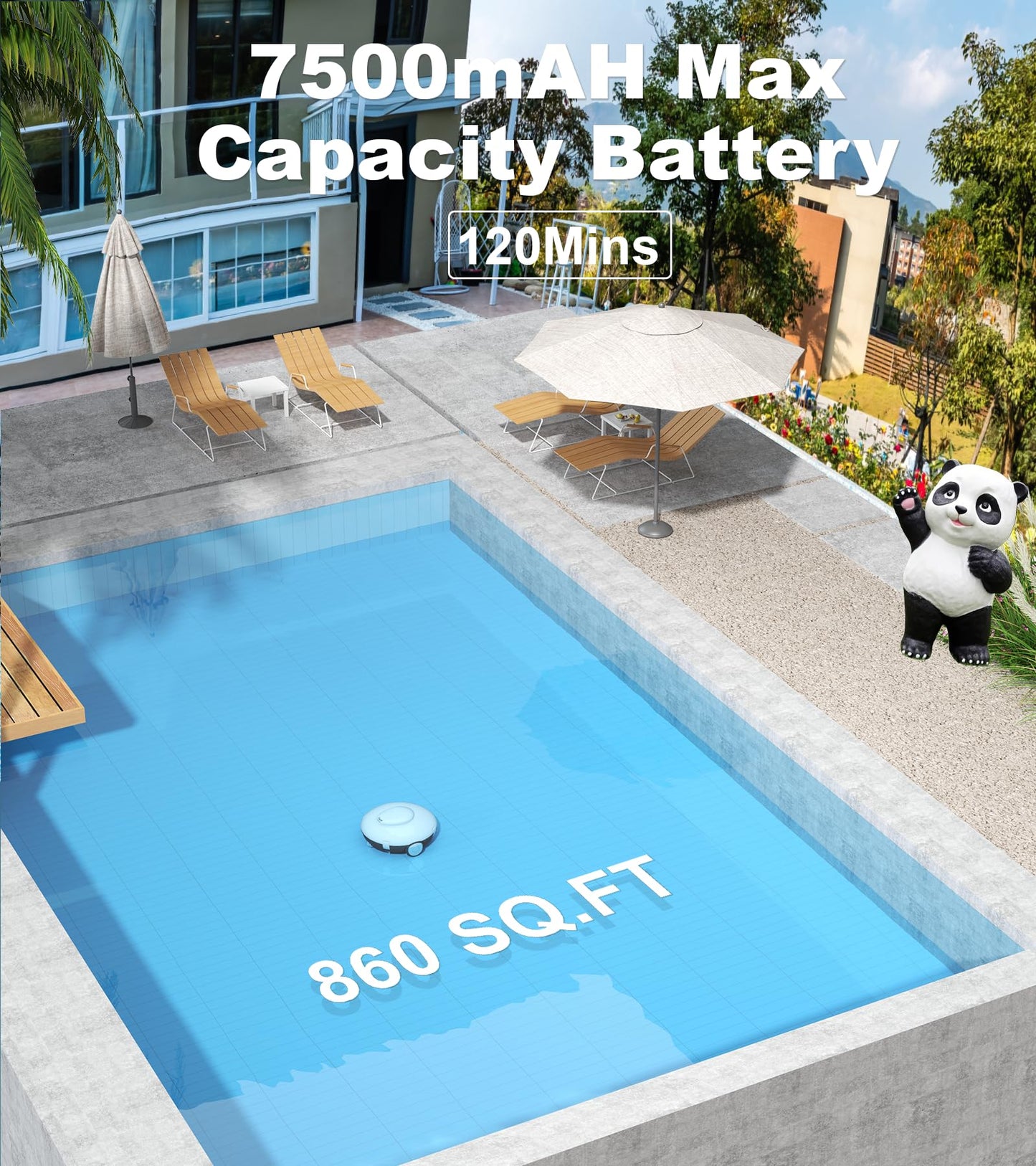 Cordless Robotic Pool Vacuum Cleaner by AQUVII
