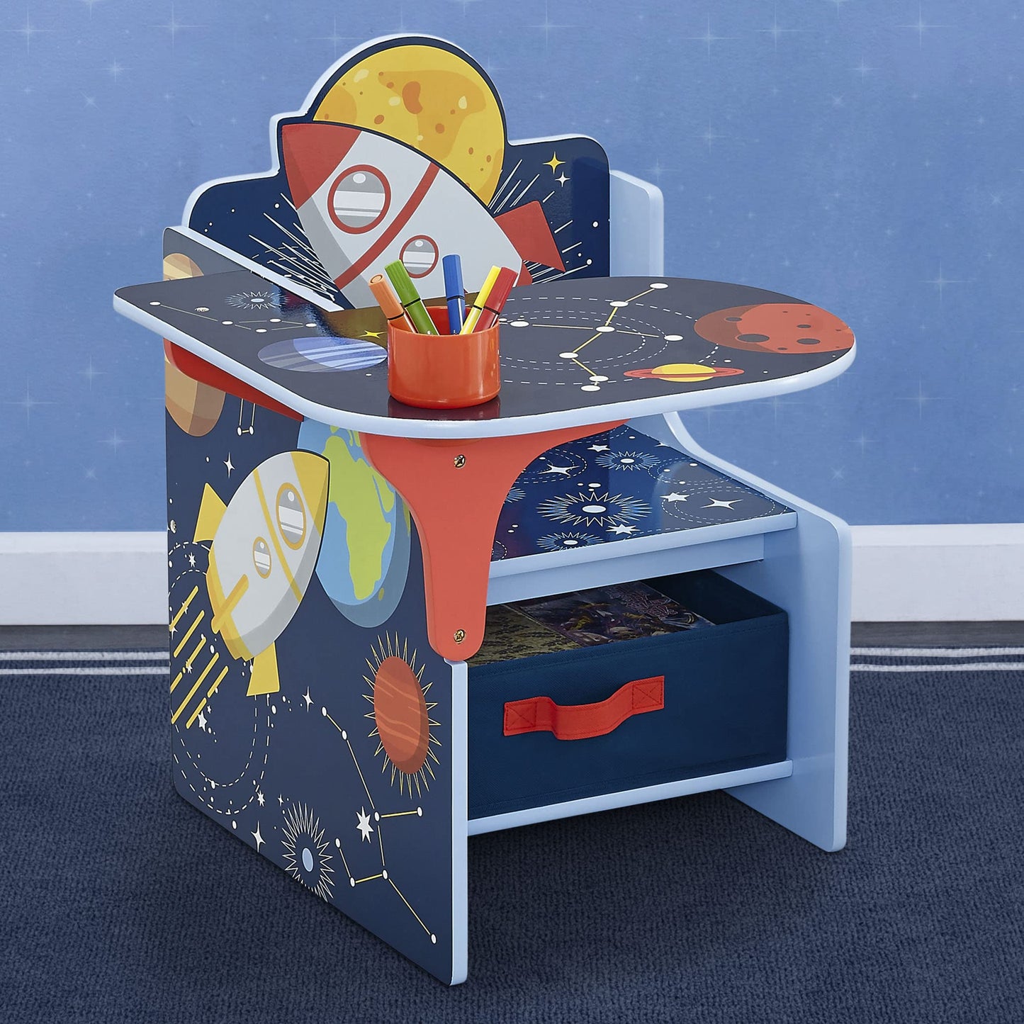 Delta Children Space Adventures Chair Desk with Storage