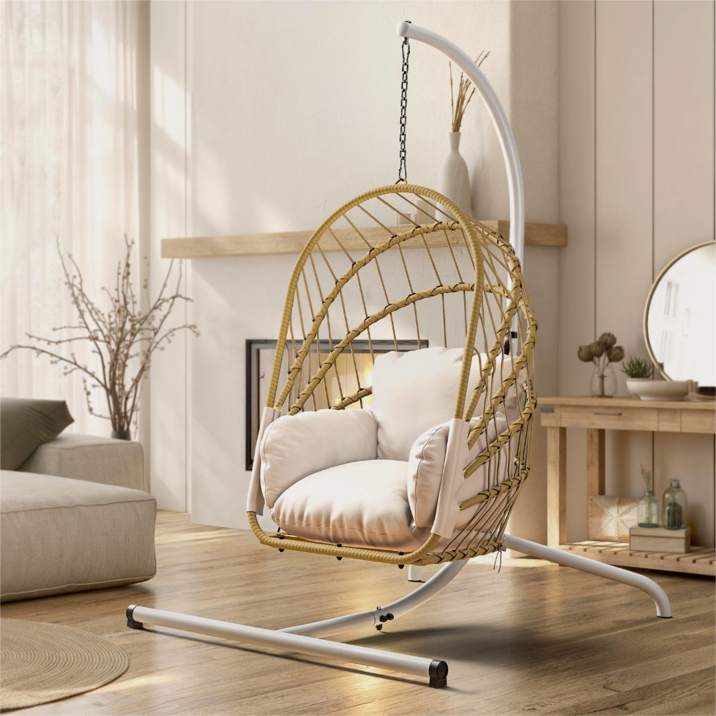 Hanging Egg Chair with Stand by YITAHOME
