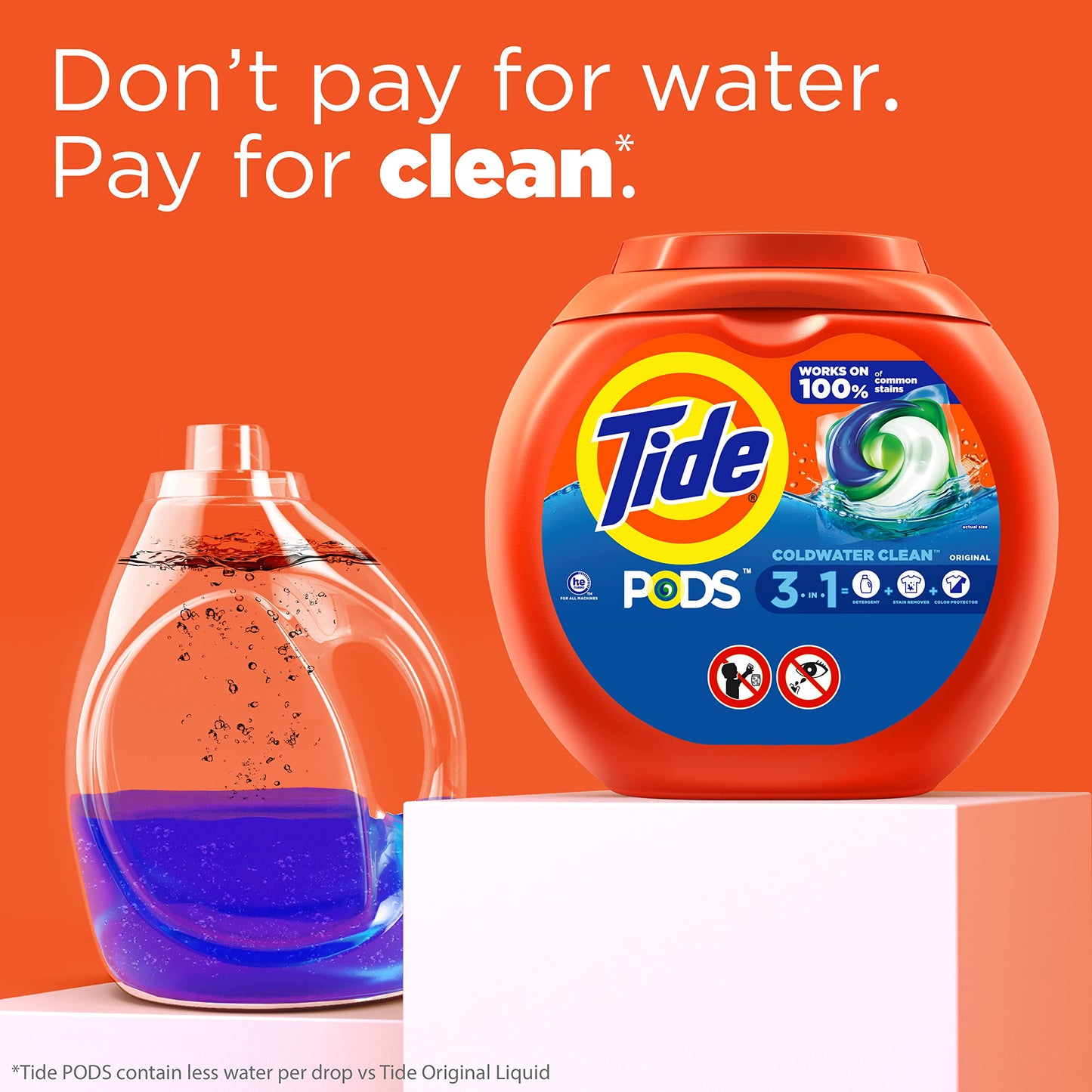 57 Paks Tide PODS 3-in-1 Laundry Detergent, Original Scent