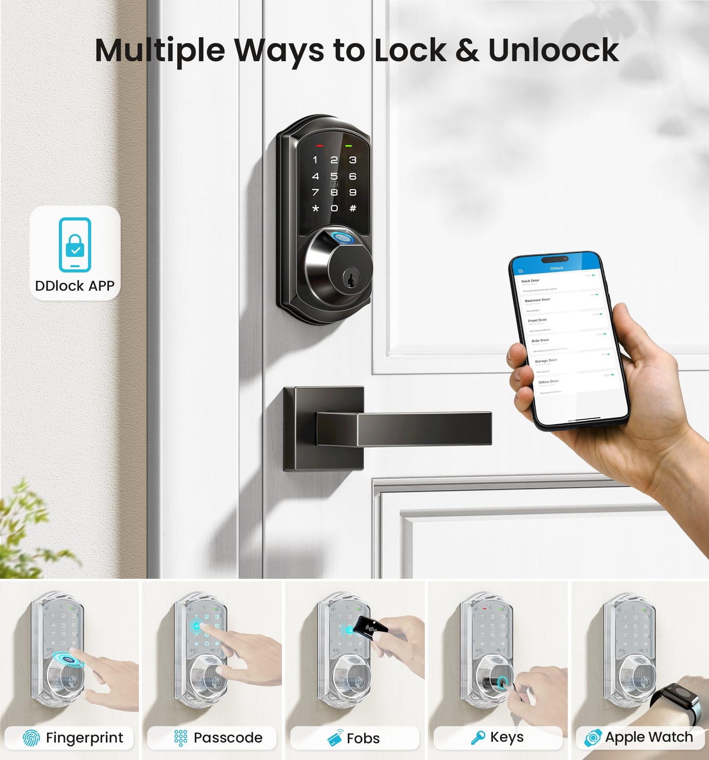 Veise Fingerprint Smart Lock with Keyless Entry