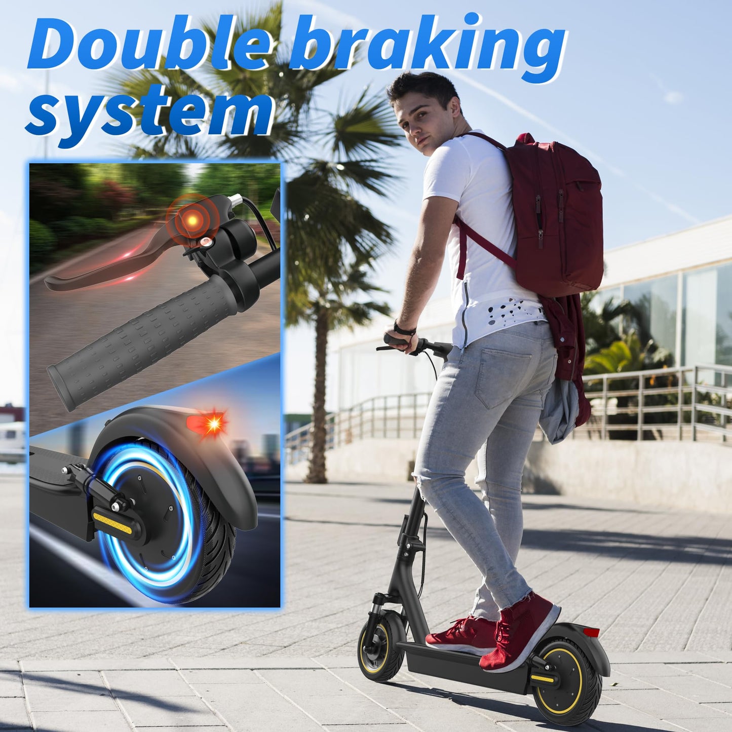 VOLPAM Electric Scooter 500W, 28 Miles Range