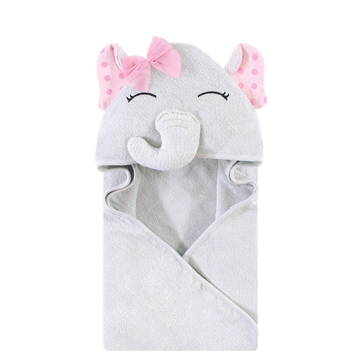 Hudson Baby Cotton Animal Face Hooded Baby Towel