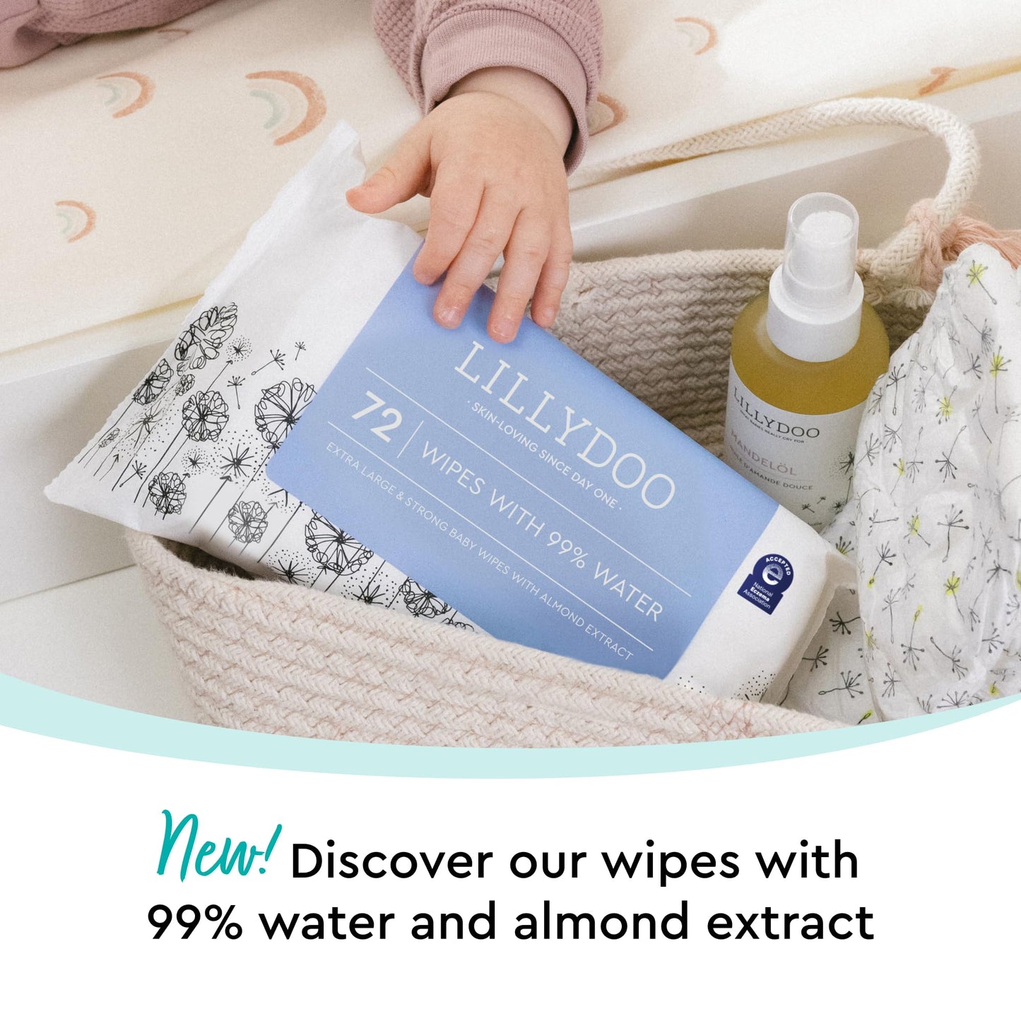 LILLYDOO Extra Large Hypoallergenic Baby Wipes