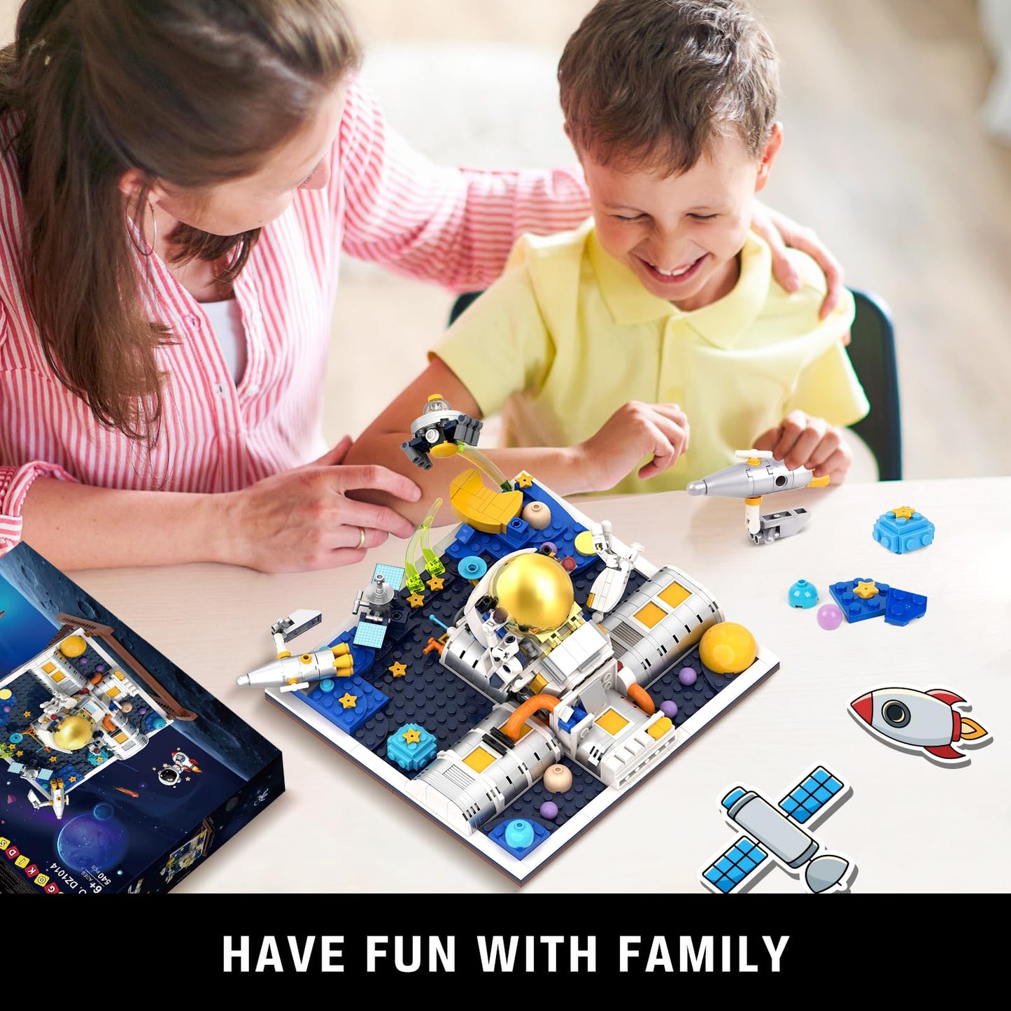 HOGOKIDS 540 PCS Space Building Block Set