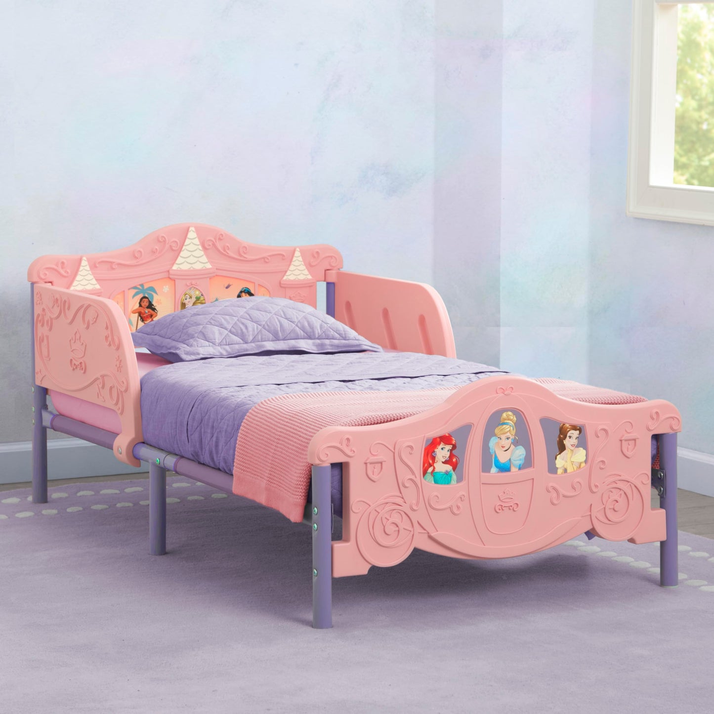Delta Children Disney Princess 3D Toddler Bed, Pink