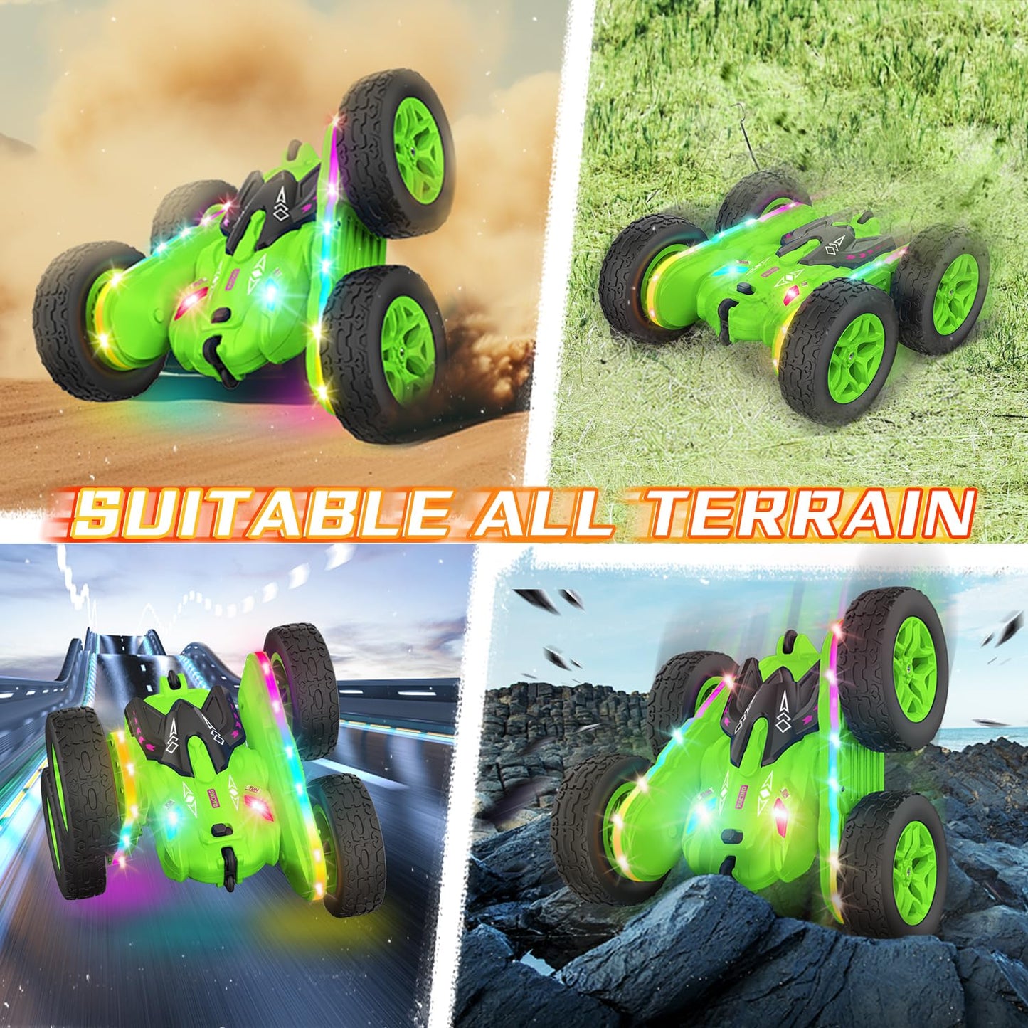 Remote Control Stunt Car with Strip Lights