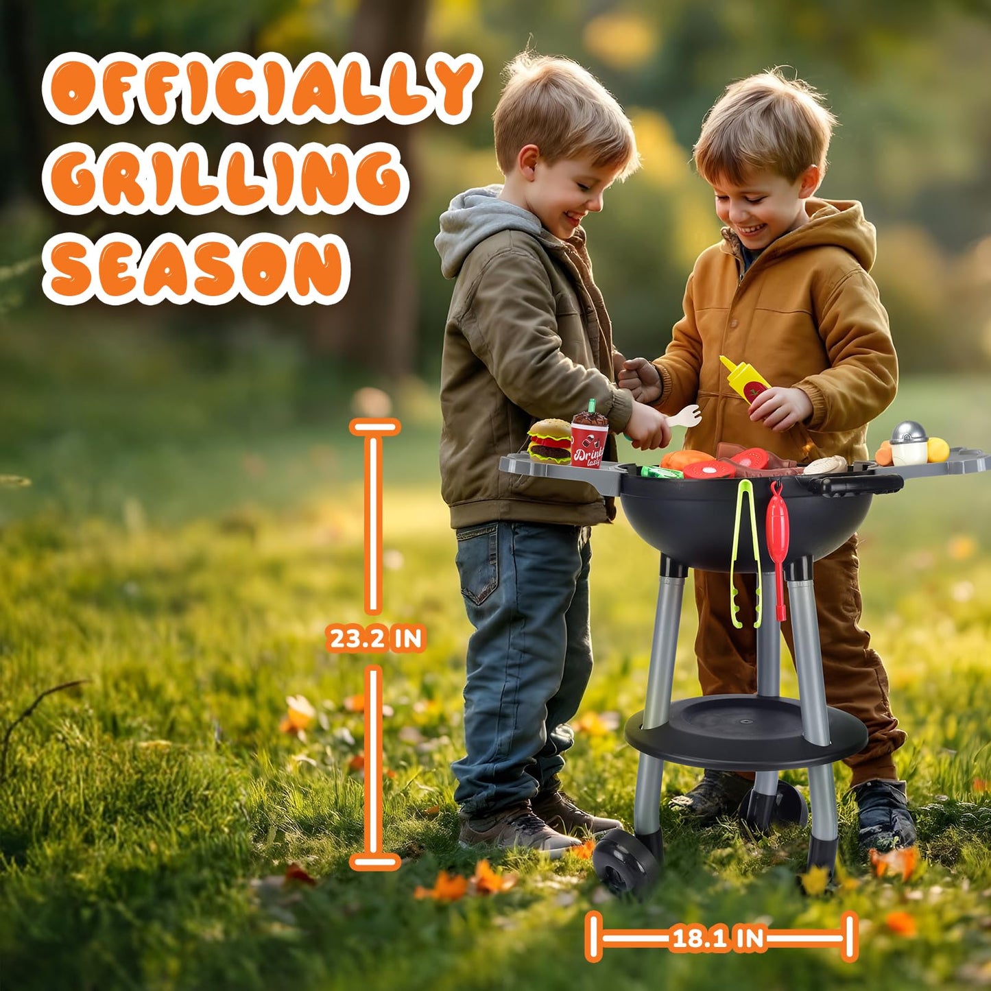 Kids Interactive BBQ Grill Playset with Sound & Light