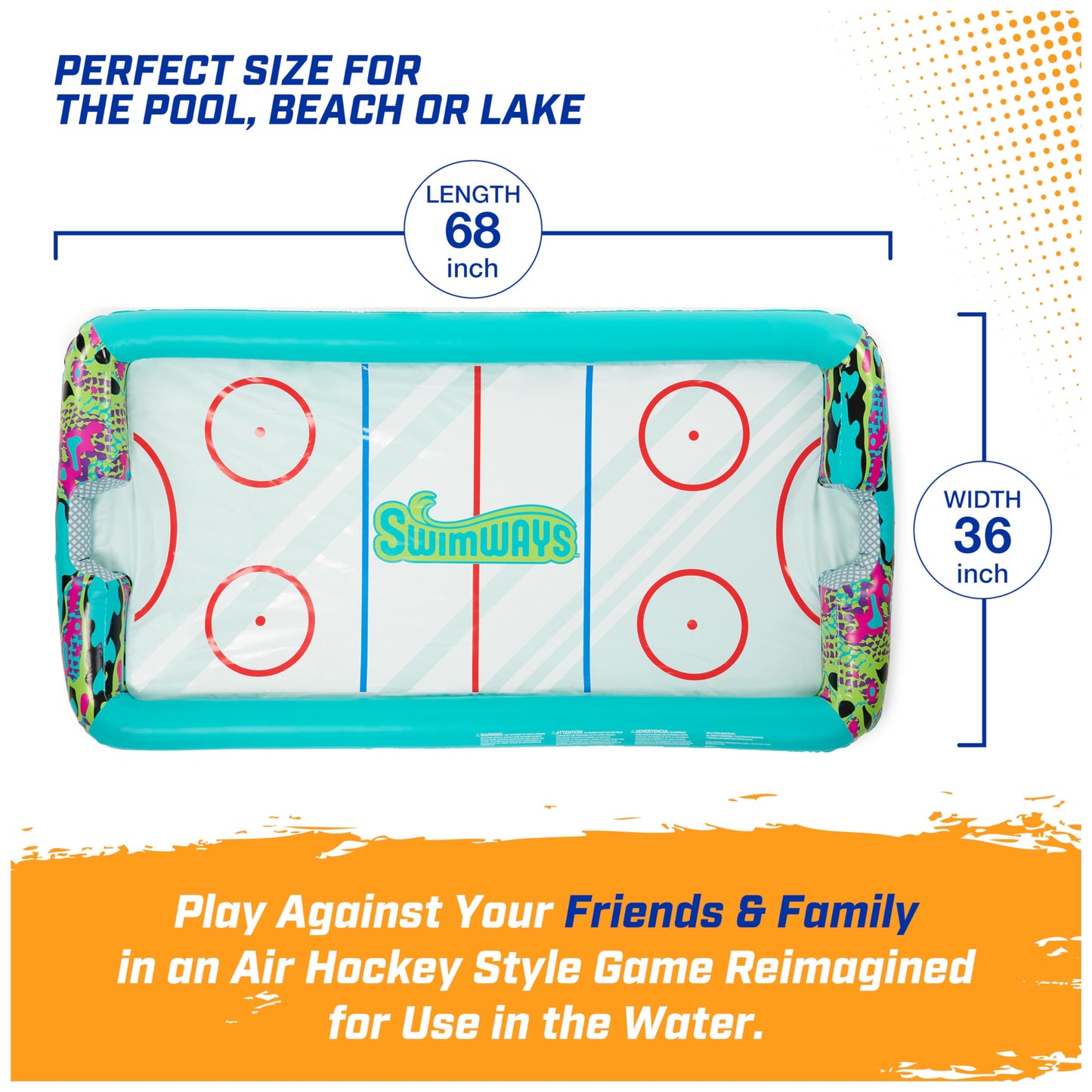 SwimWays Inflatable Water Hockey Pool Game Set