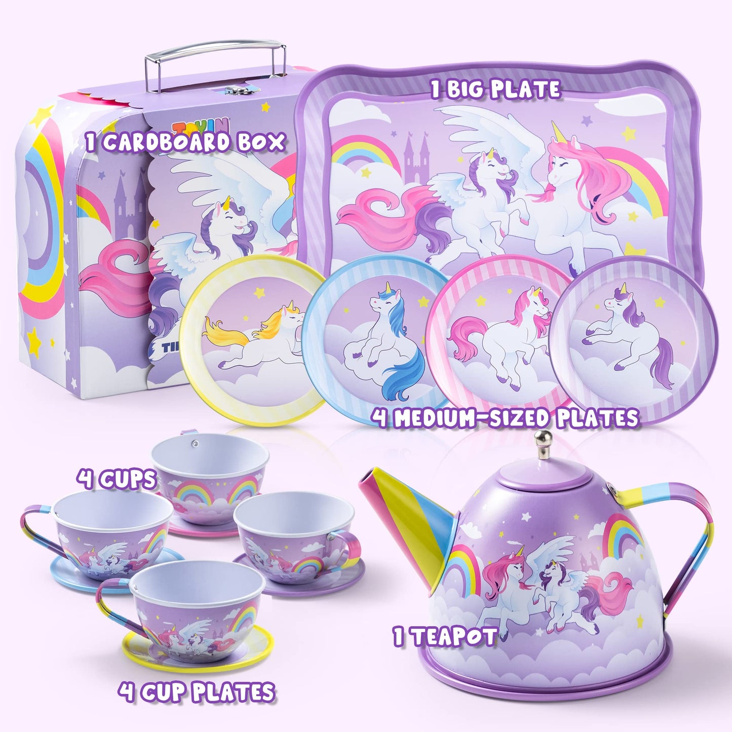 Unicorn Tea Party Set for Little Girls