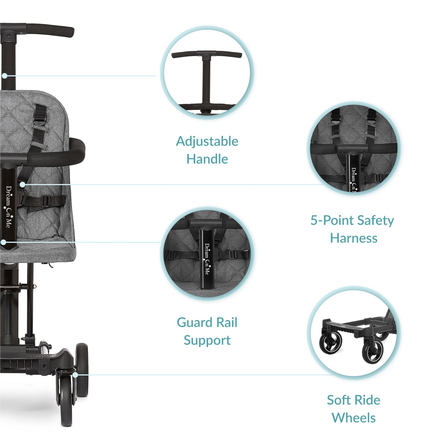 Dream On Me Lightweight Compact Coast Rider Stroller
