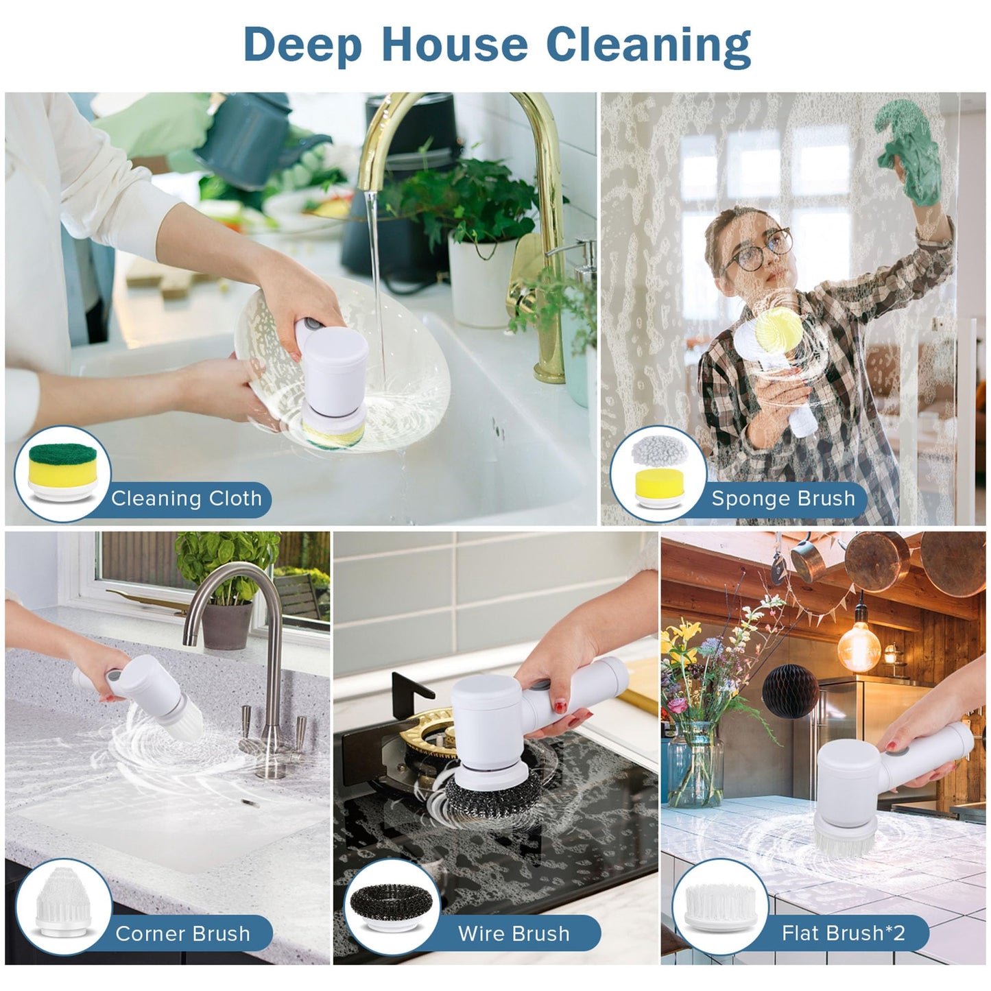 LEKISHE Electric Spin Scrubber,Bathroom Cleaning Scrubber Rechargeable Shower Scrubber for Cleaning Tile,Floor,Sink,Window,Power Scrubber Cordless with 7 Replaceable Cleaning Brush Heads