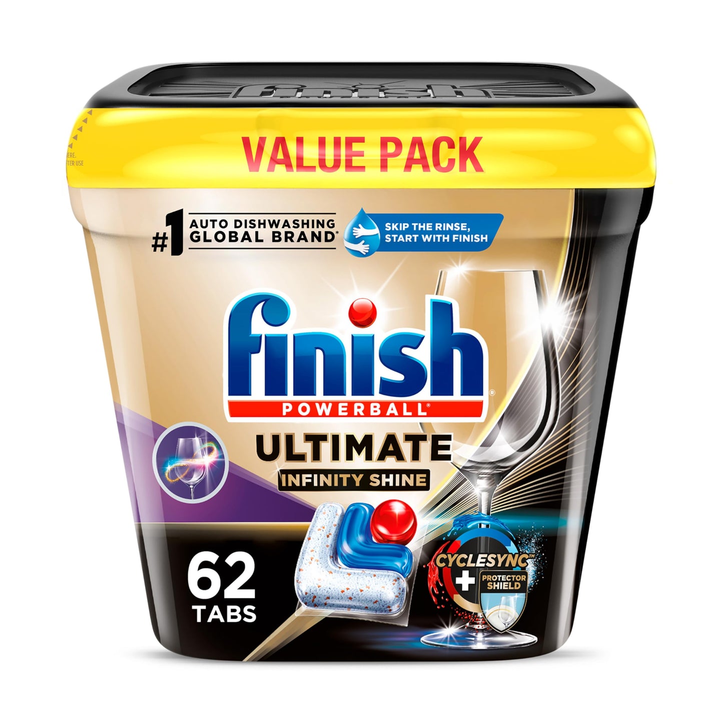 Finish Dishwasher Pods with CycleSync Technology, 62 Count