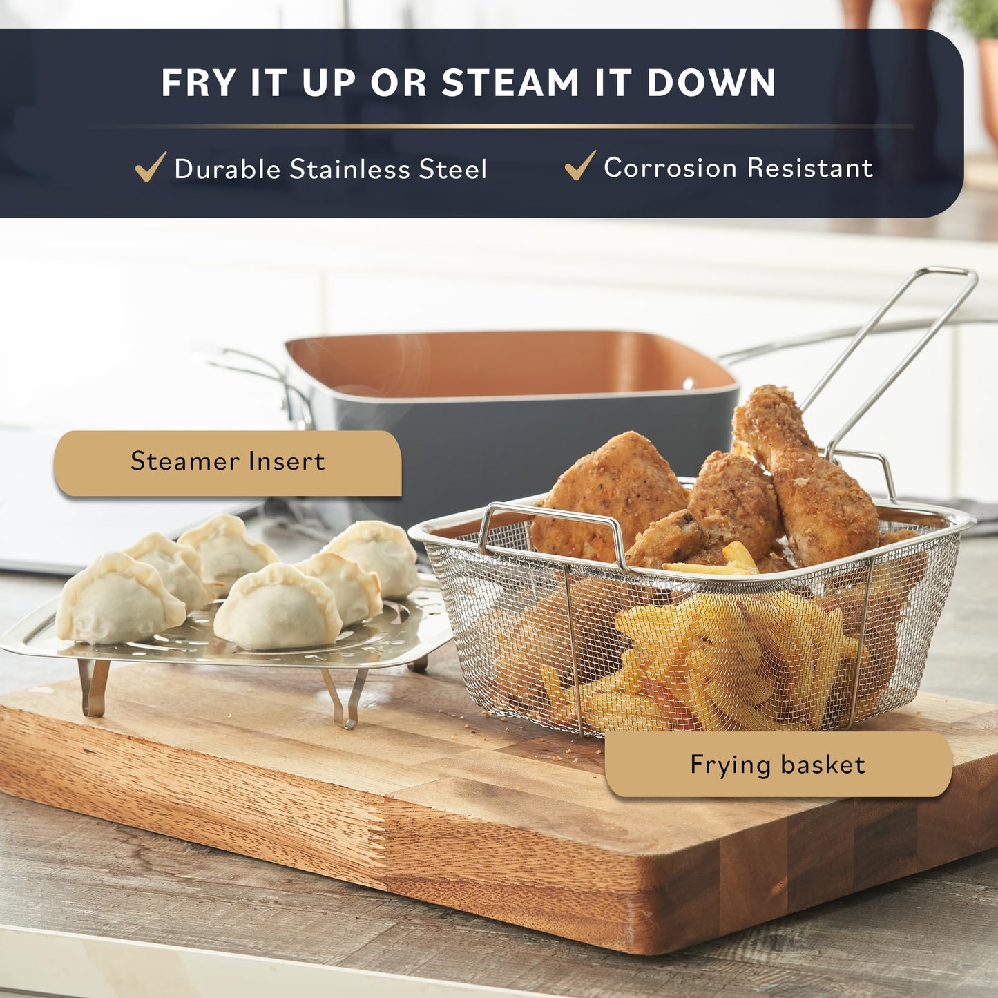Home Hero 20-Piece Nonstick Cookware Set - Copper