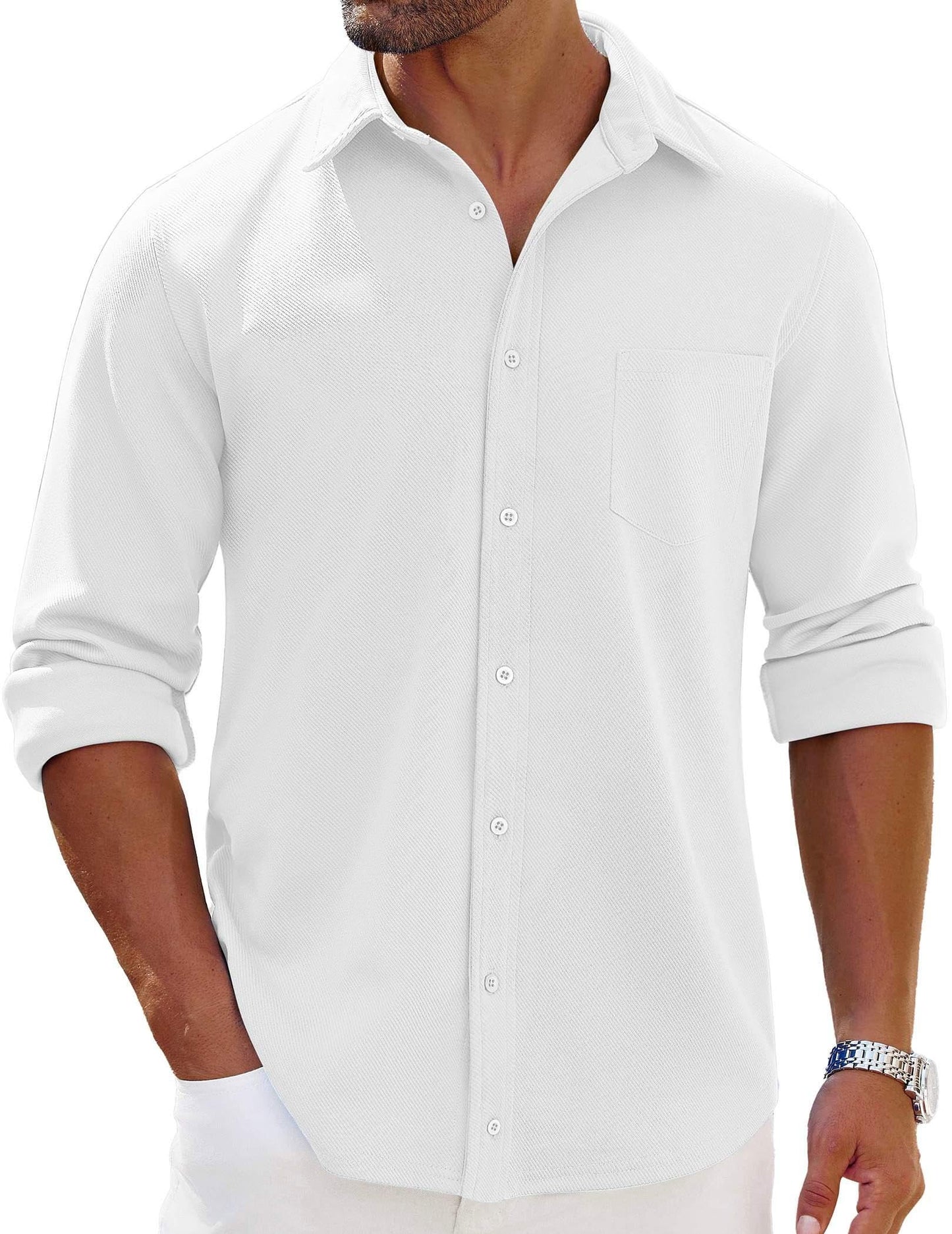 Big and Tall Button Down Shirt for Men