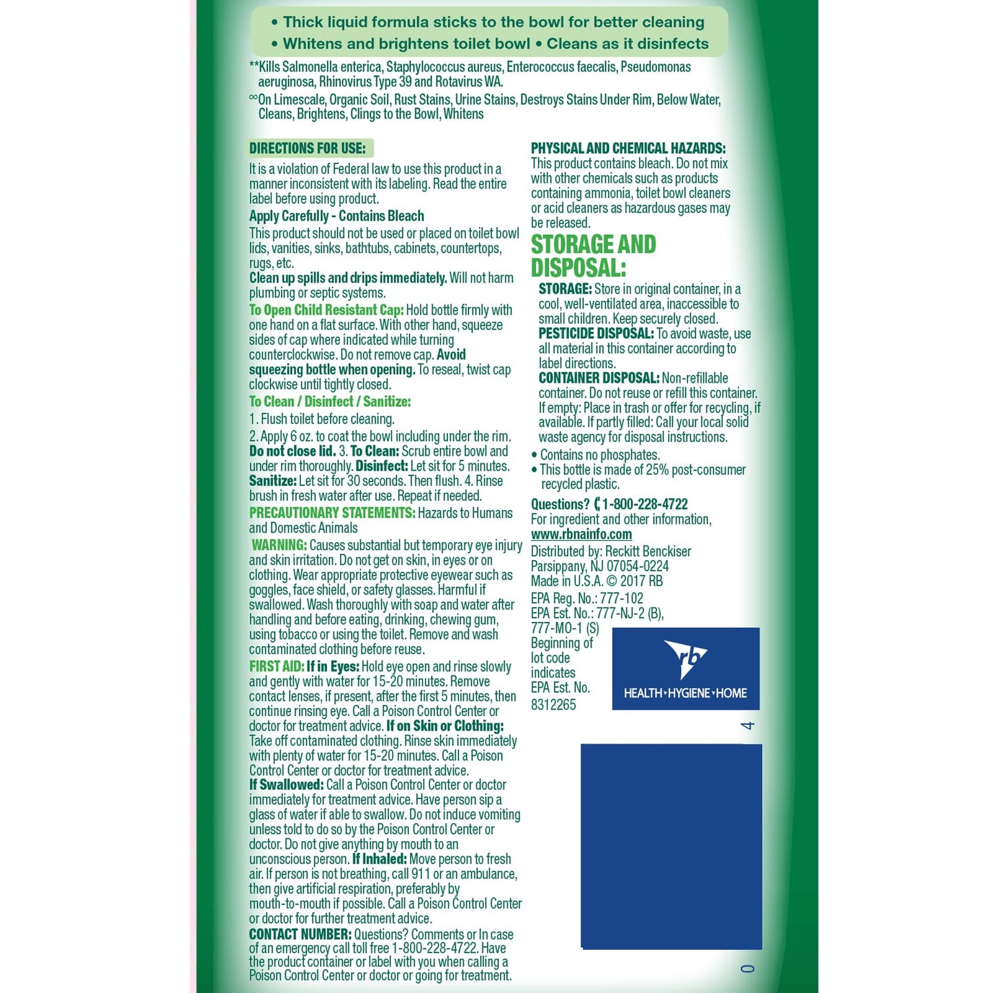 Lysol Toilet Bowl Cleaner with Bleach, 24 Oz