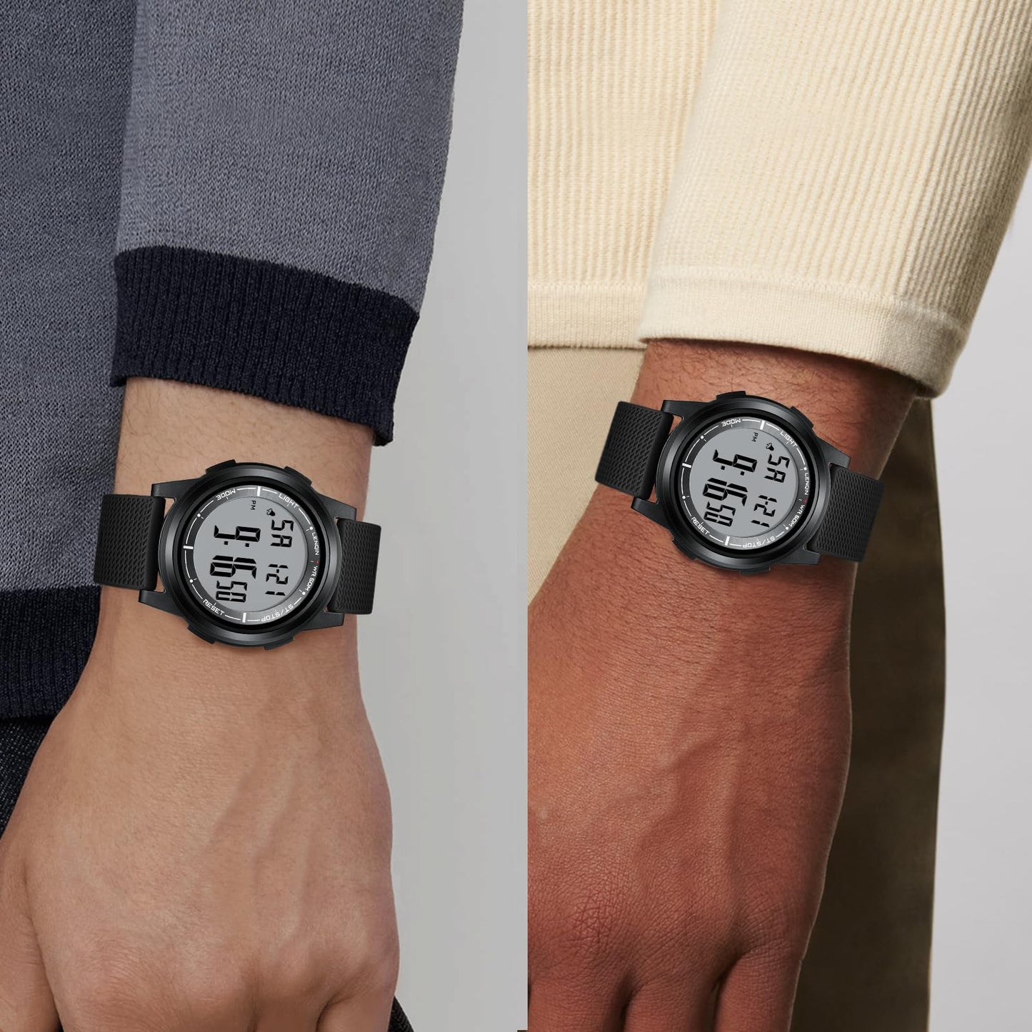 Digital Stopwatch Sports Watch with LED Backlight