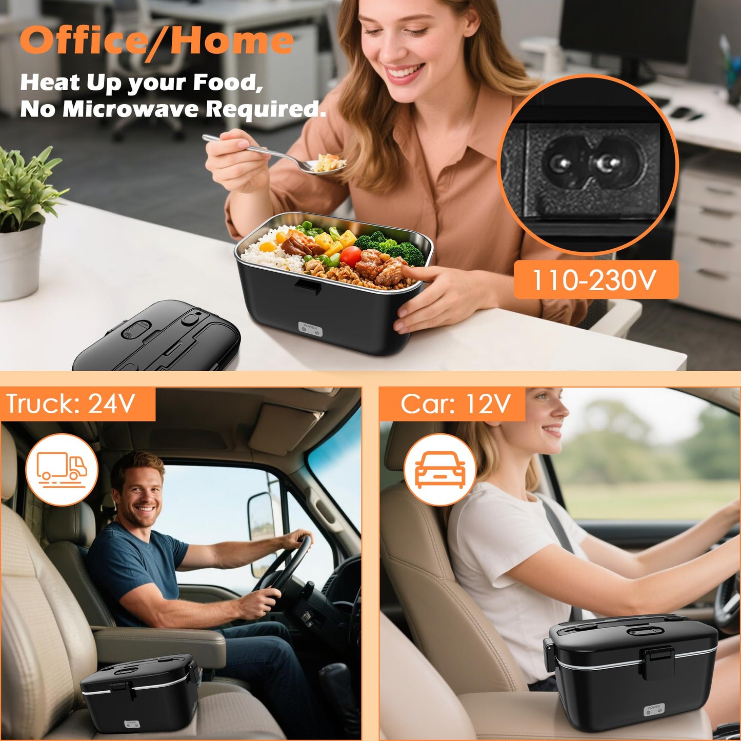 Electric Lunch Box Food Warmer 1.8L COZYEXPERT