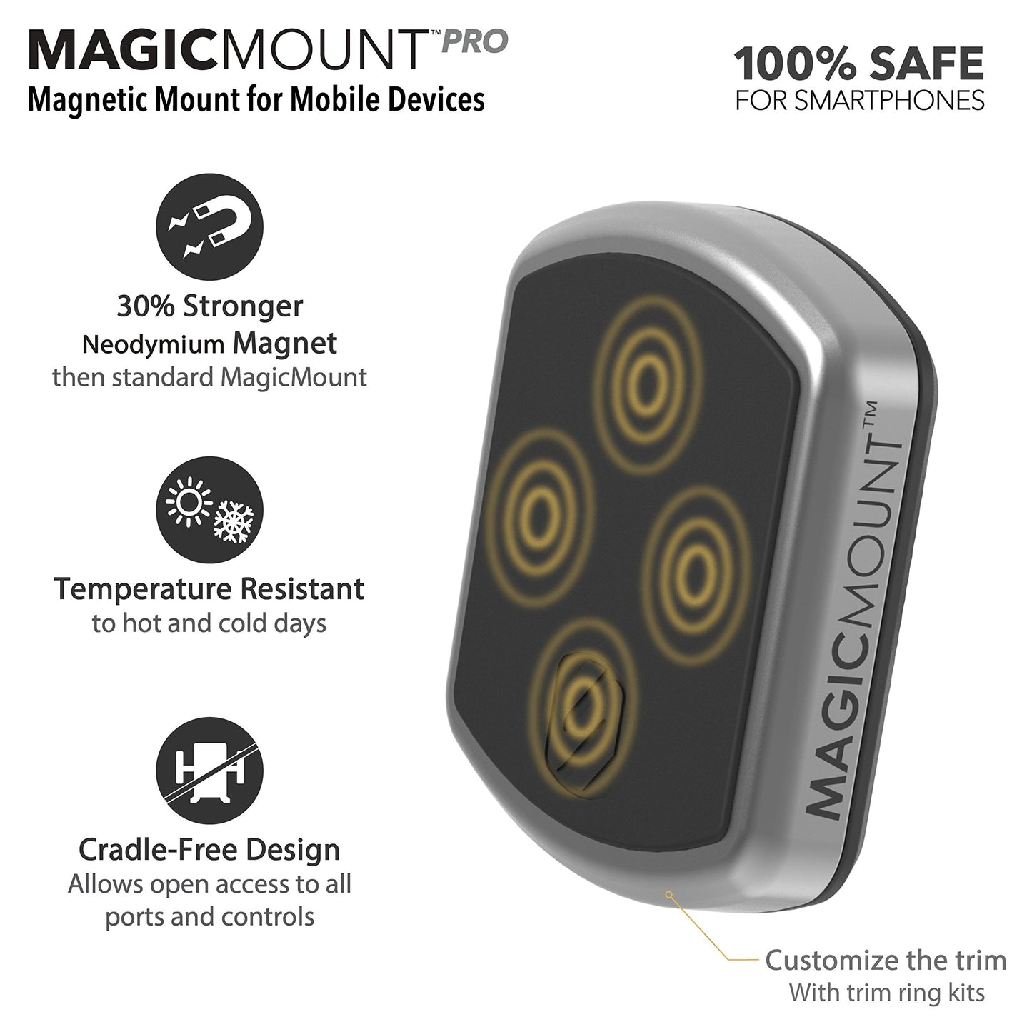Scosche Magnetic Phone Holder for Car or Desk