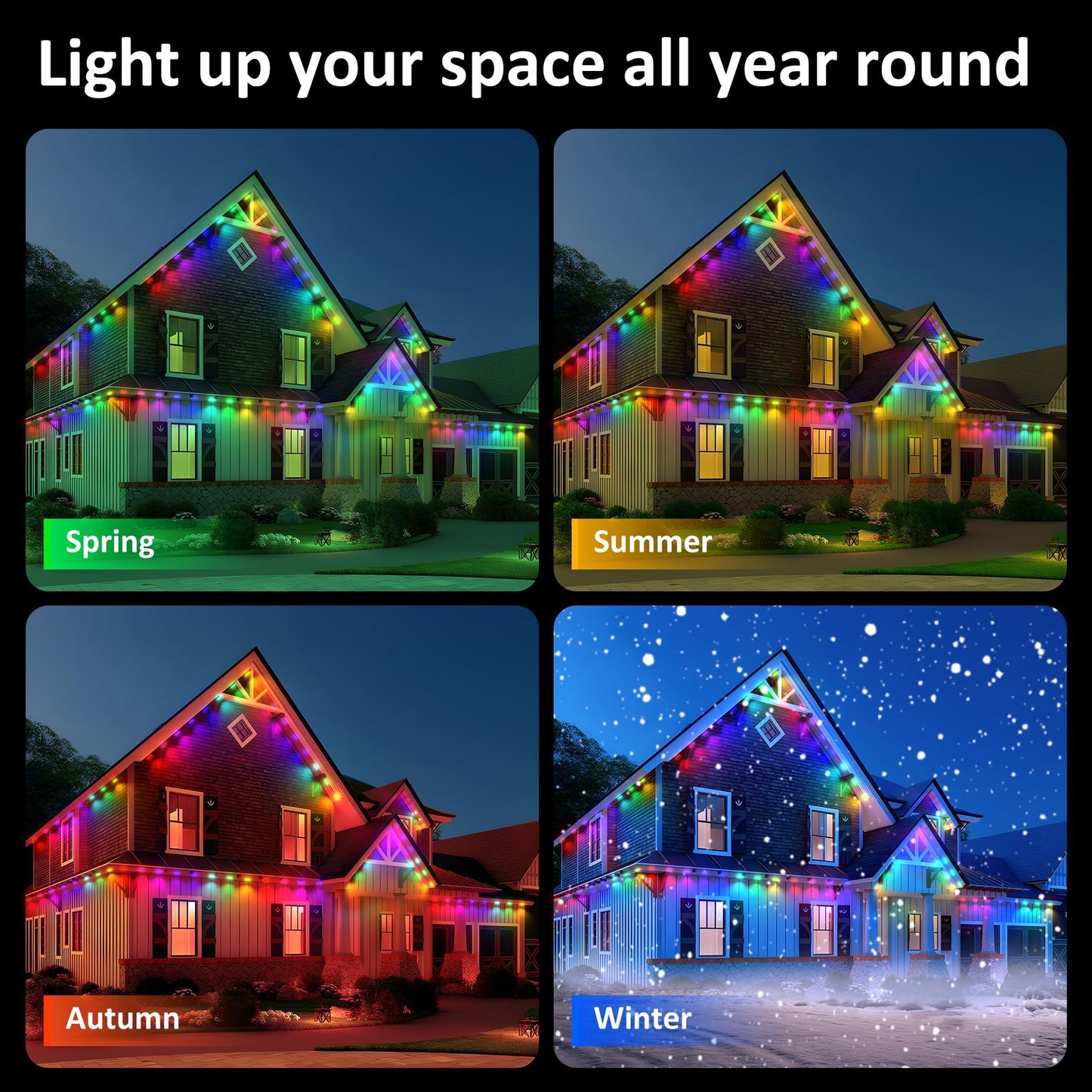 100ft RGBCW Smart Outdoor String Lights