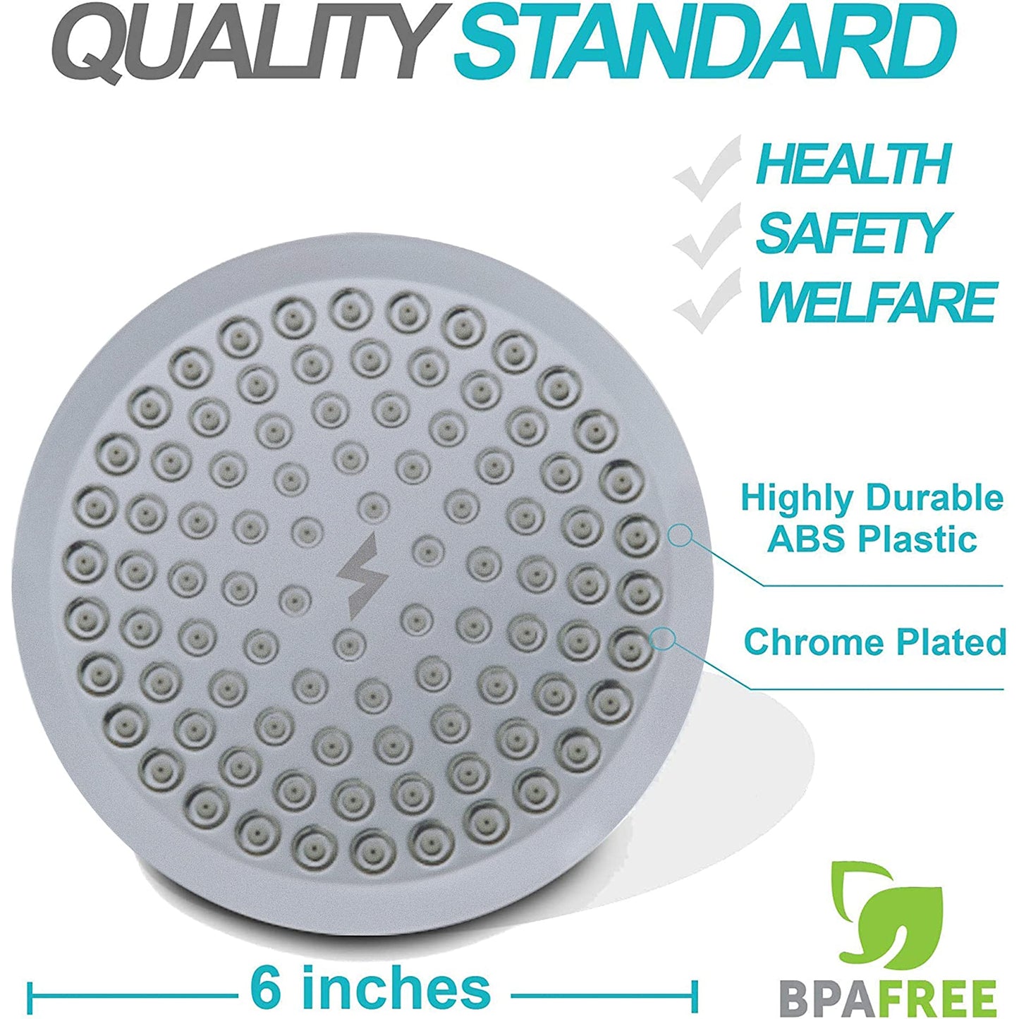 SparkPod High Pressure Rain Shower Head - Charcoal