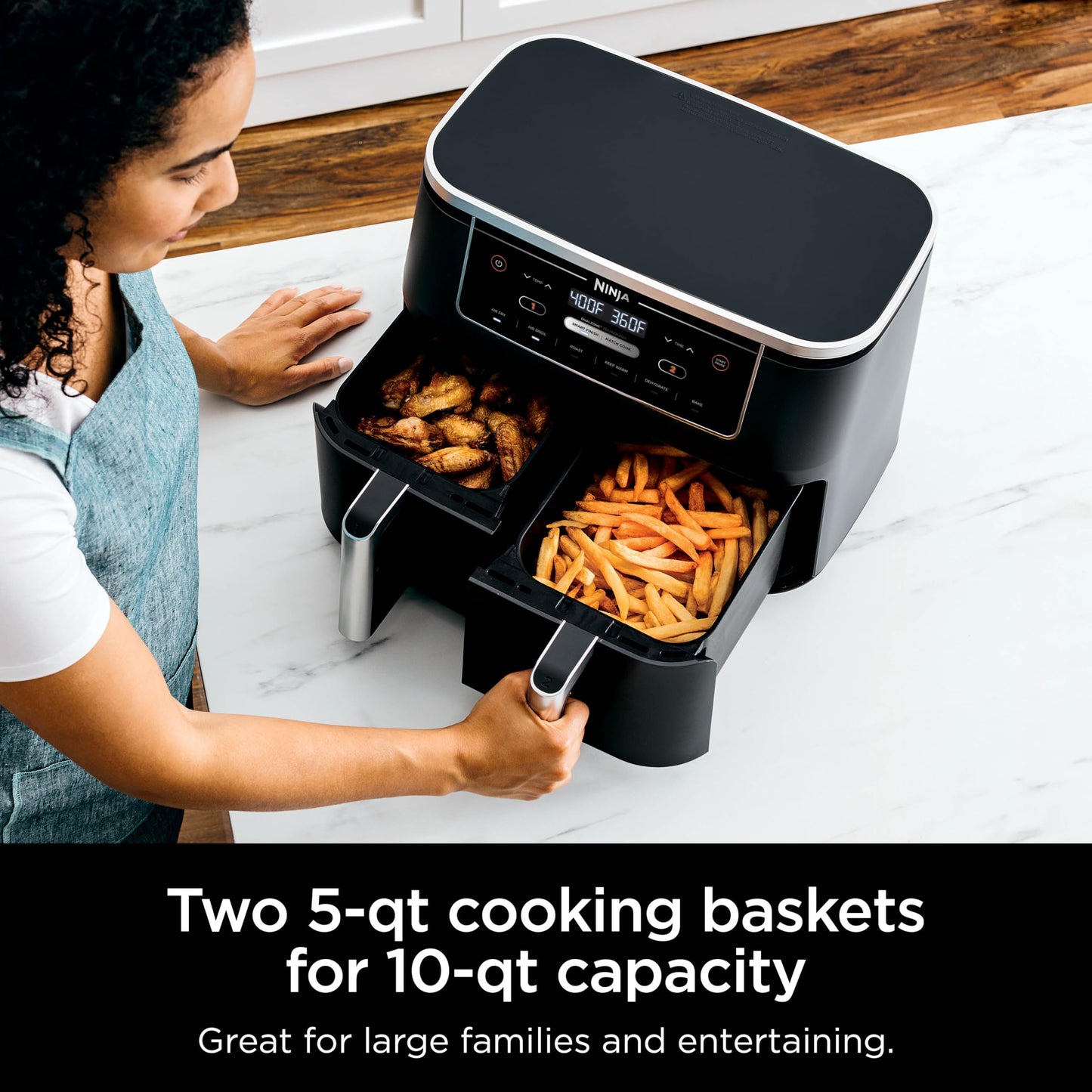 Ninja 6-in-1 Air Fryer with 5 QT Baskets