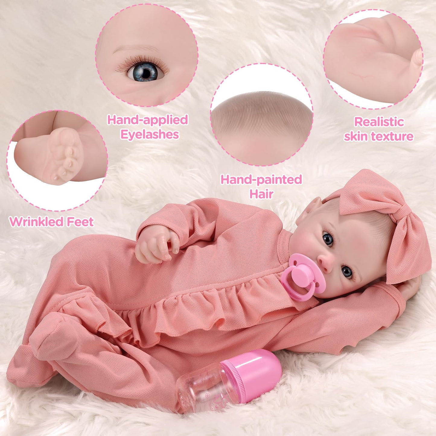 GAGAKU 18 Inch Realistic Reborn Baby Doll with Accessories