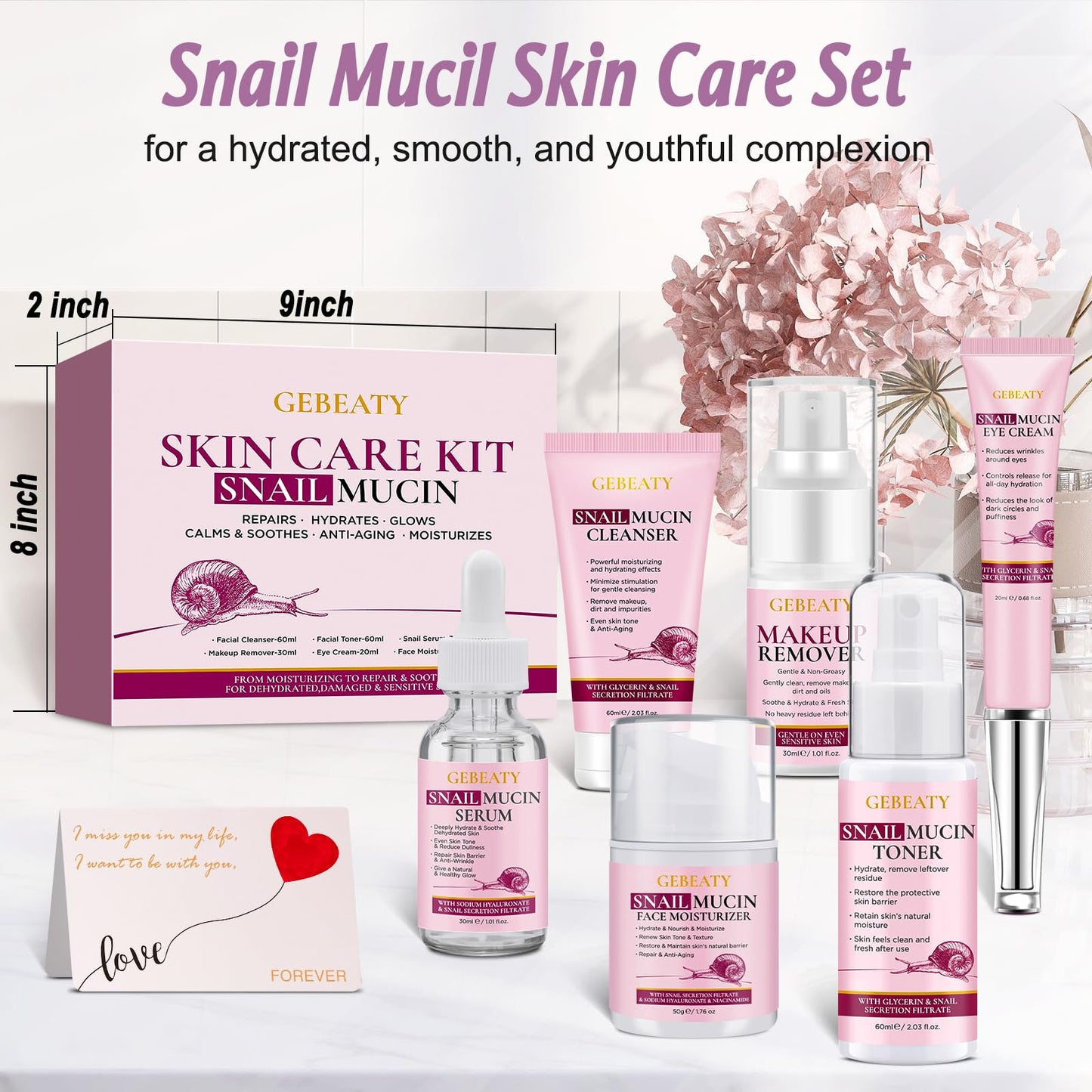 Hydrating Snail Mucin Skin Care Gift Set