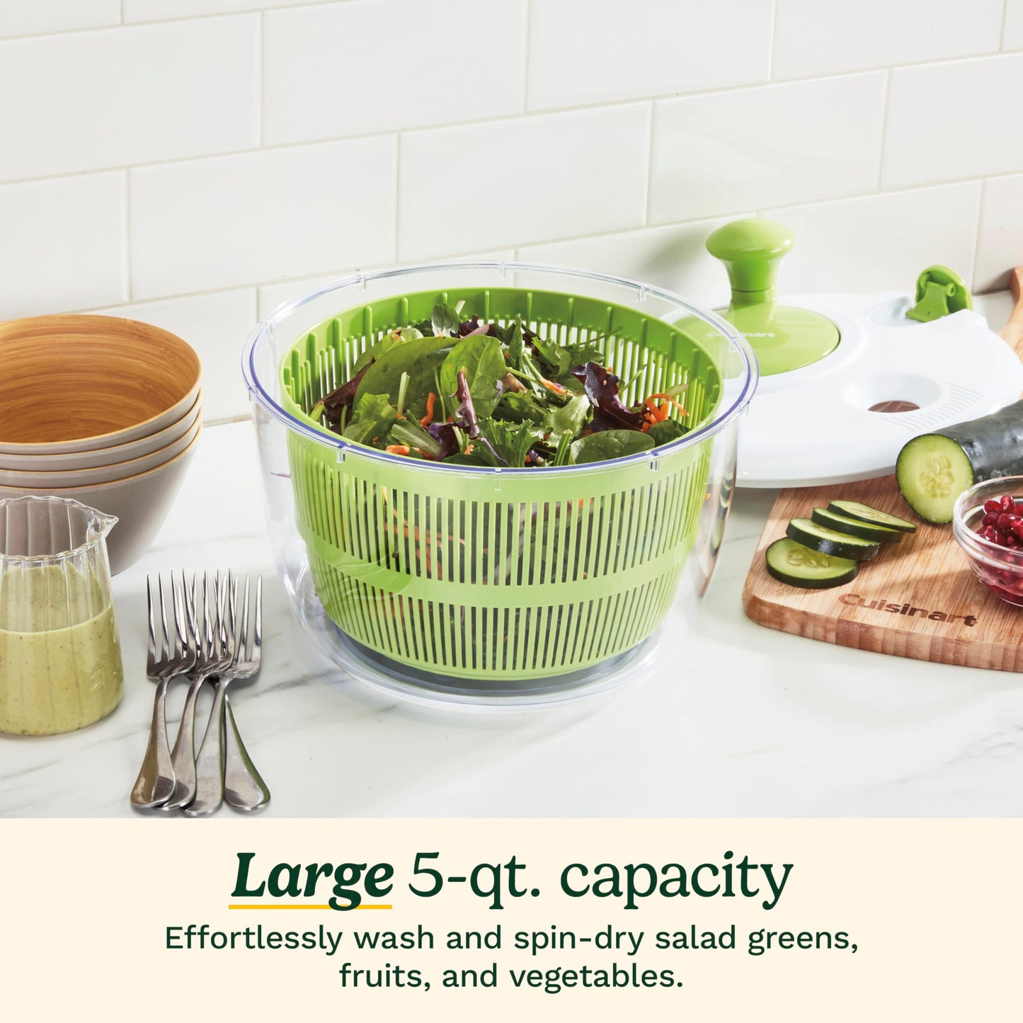 Cuisinart 5-Quart Salad Spinner with Strainer
